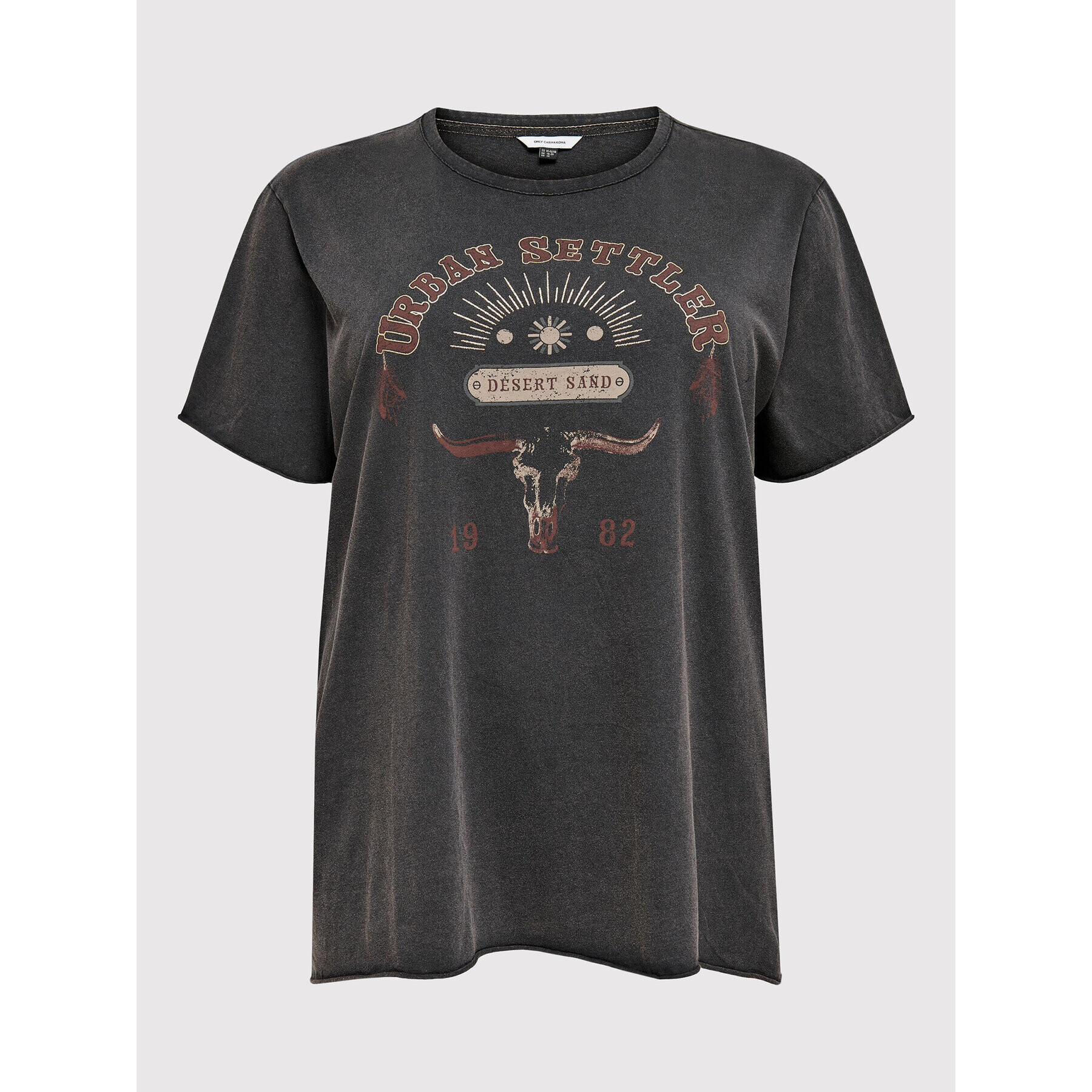 ONLY Carmakoma Тишърт Miko 15236389 Сив Regular Fit - Pepit.bg