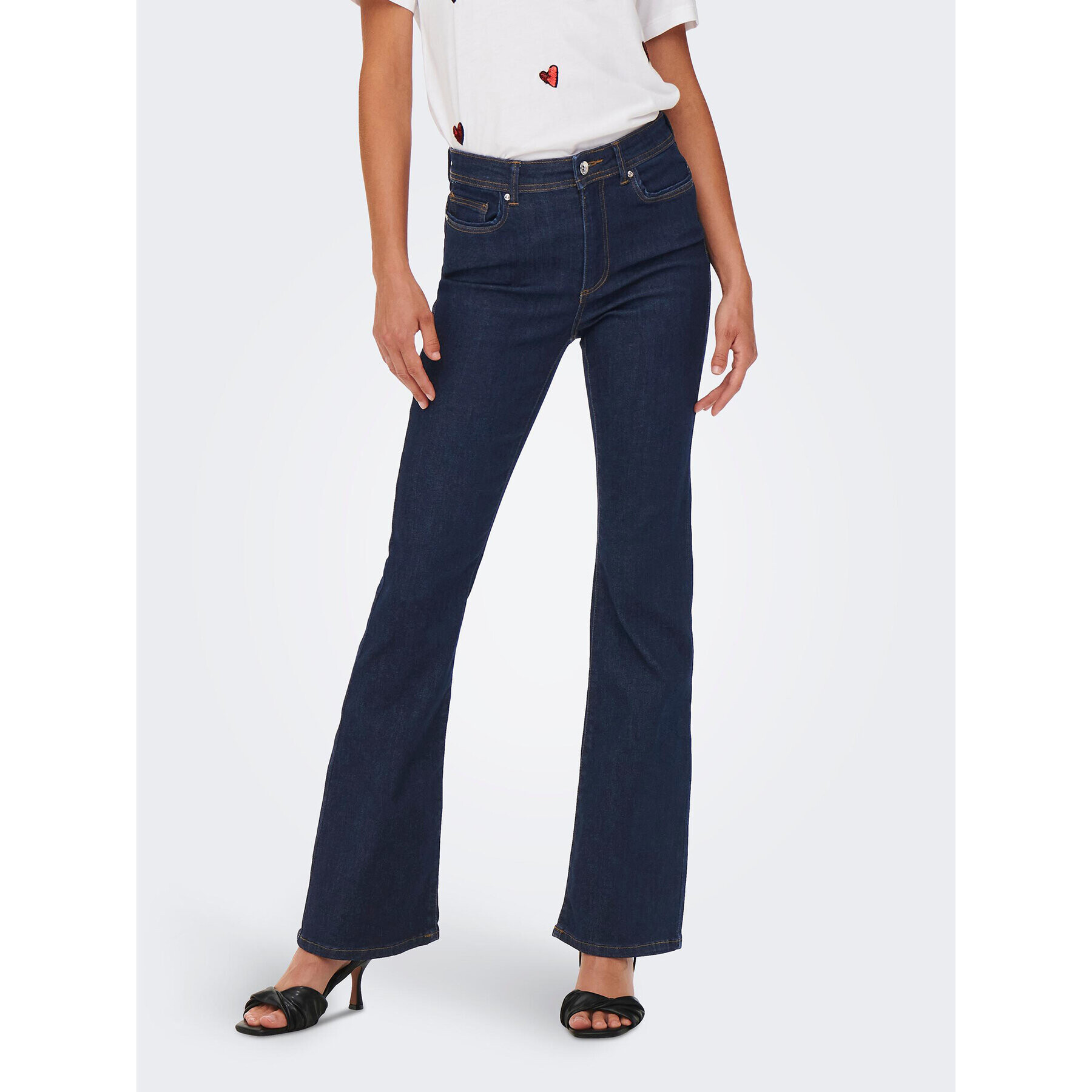ONLY Дънки Wauw 15230472 Тъмносин Flare Fit - Pepit.bg