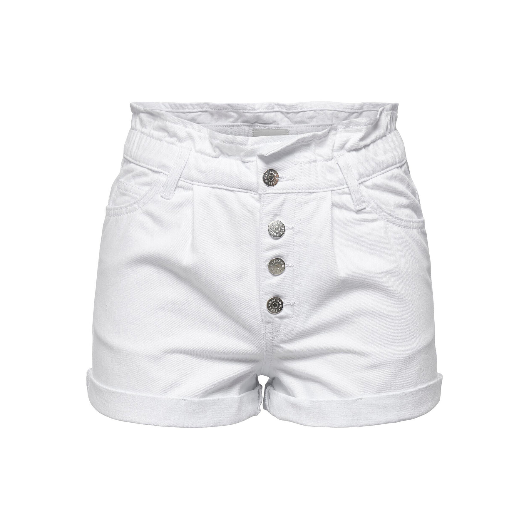 ONLY Дънкови шорти 15200196 Бял Relaxed Fit - Pepit.bg