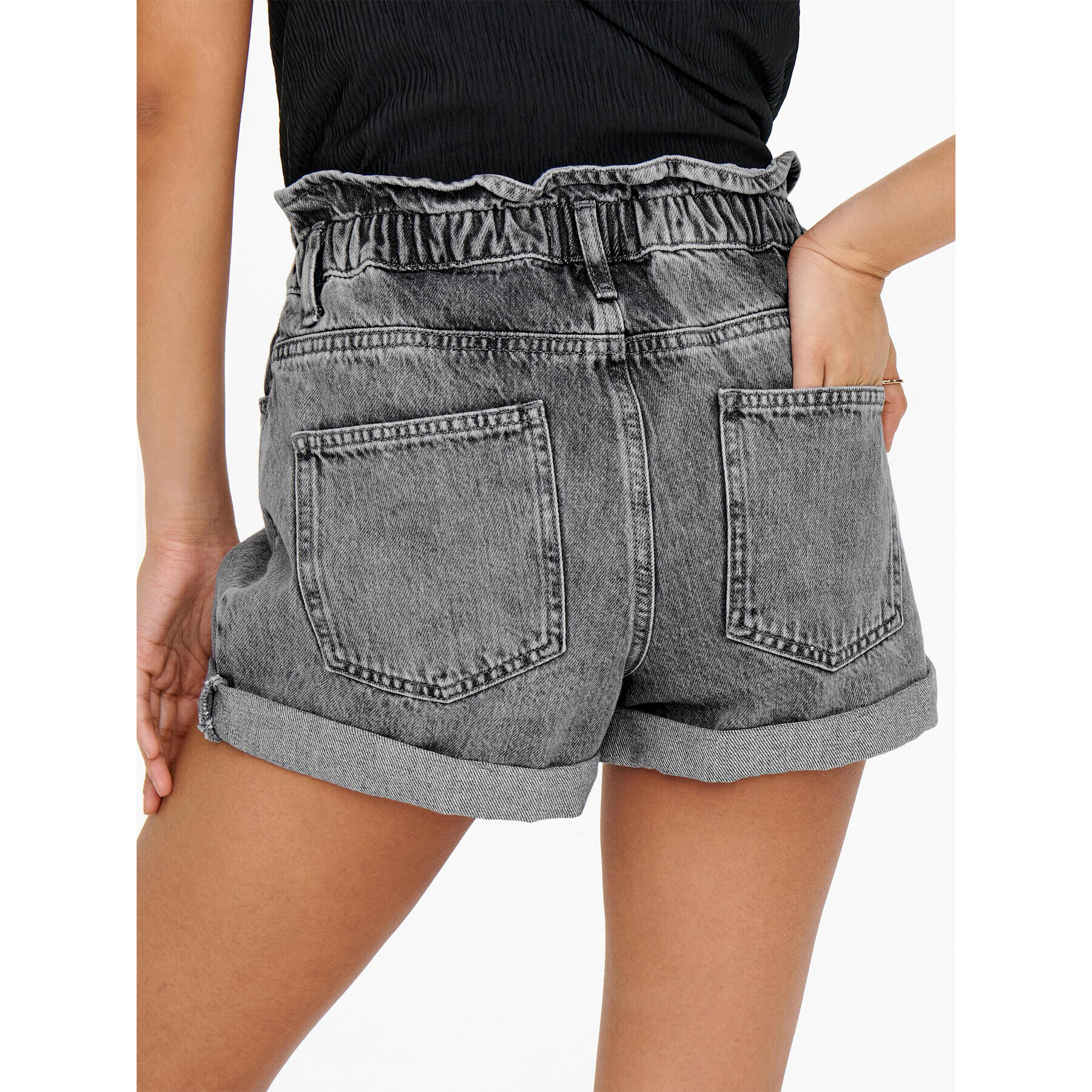 ONLY Дънкови шорти 15200196 Сив Relaxed Fit - Pepit.bg