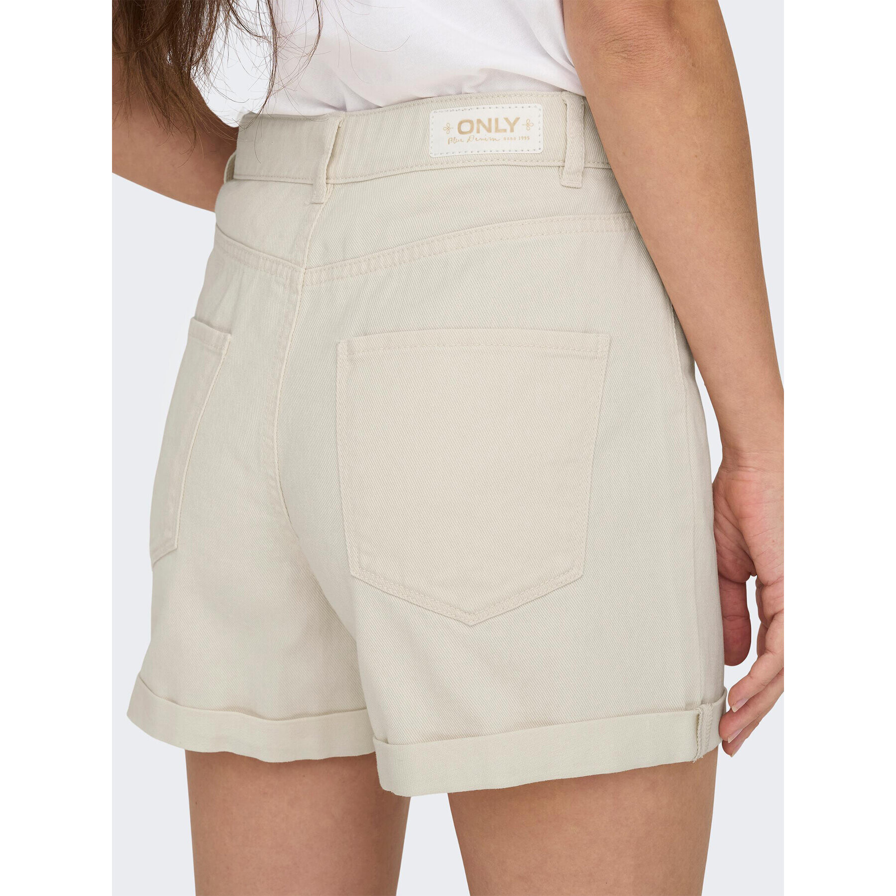 ONLY Дънкови шорти 15230571 Бежов Regular Fit - Pepit.bg