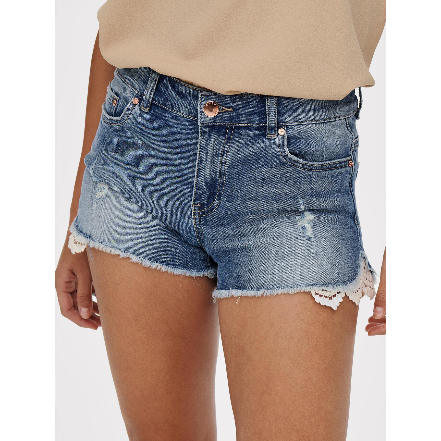 ONLY Дънкови шорти Carmen 15226956 Син Regular Fit - Pepit.bg