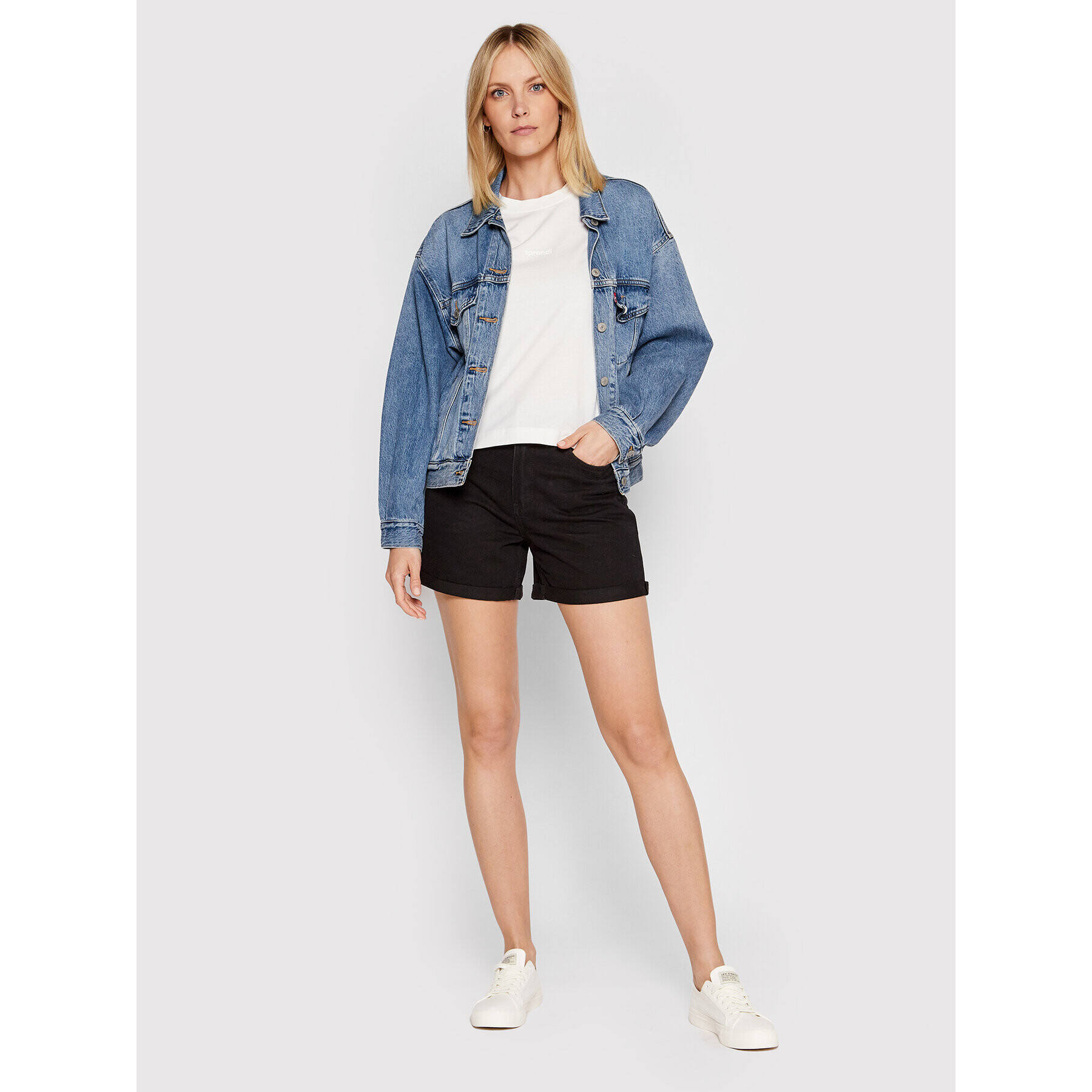 ONLY Дънкови шорти Vega 15230571 Черен Mom Fit - Pepit.bg