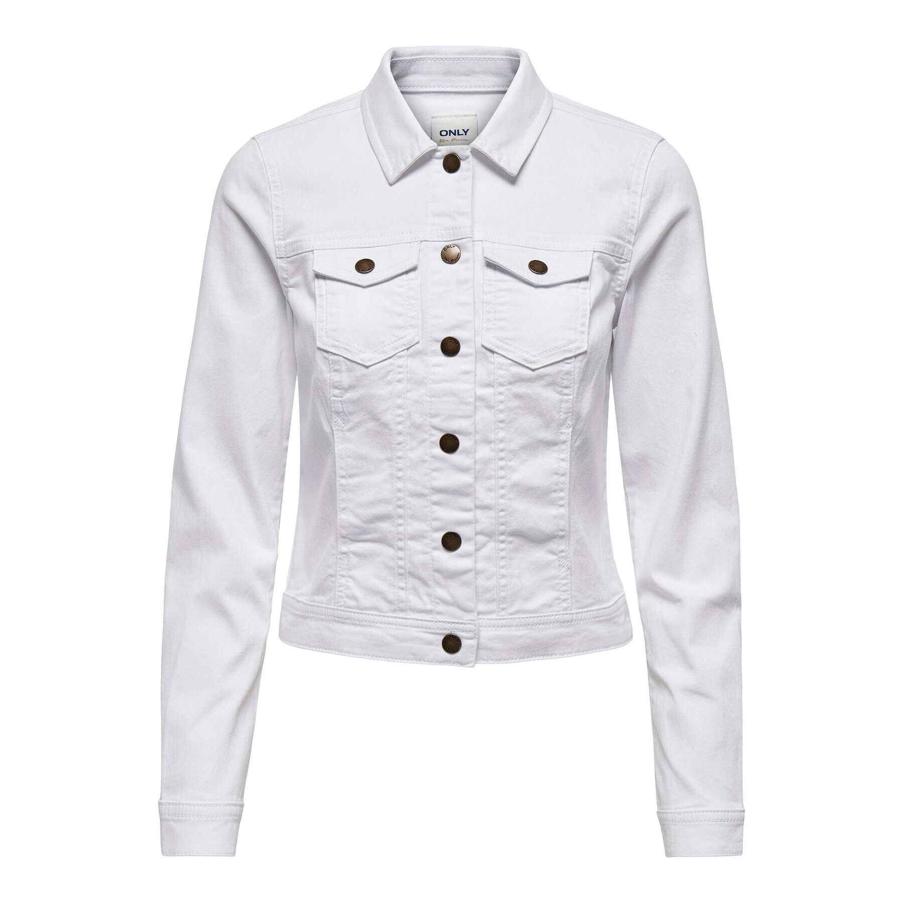 ONLY Дънково яке 15192447 Бял Regular Fit - Pepit.bg