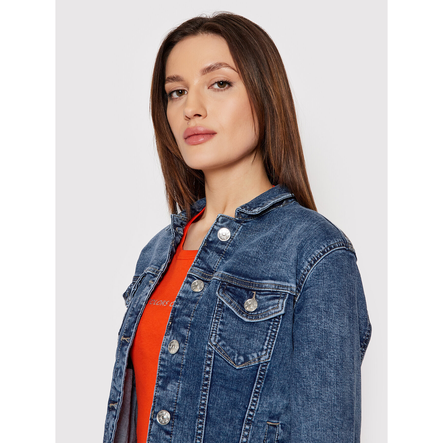 ONLY Дънково яке Tia 15170682 Тъмносин Regular Fit - Pepit.bg