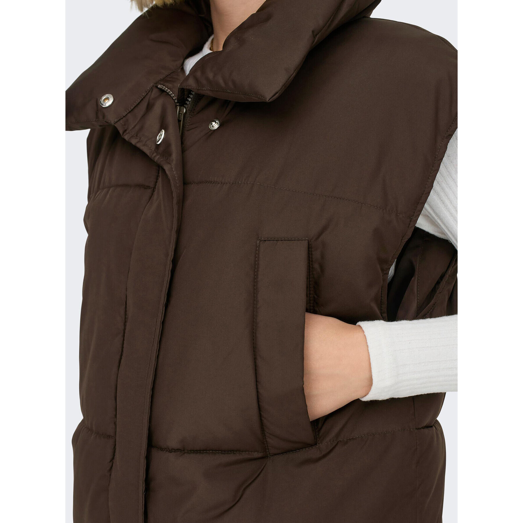 ONLY Елек 15292923 Кафяв Regular Fit - Pepit.bg