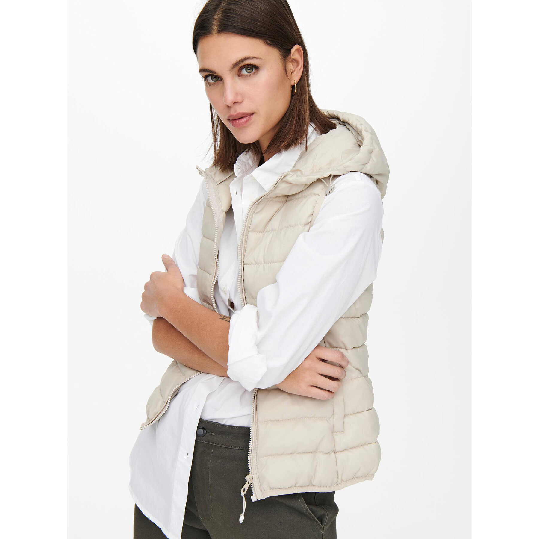 ONLY Елек New Tahoe 15205760 Екрю Regular Fit - Pepit.bg