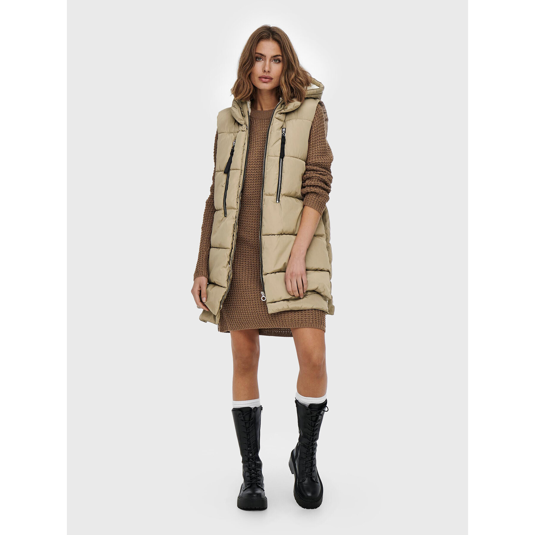 ONLY Елек Nora 15235033 Бежов Regular Fit - Pepit.bg