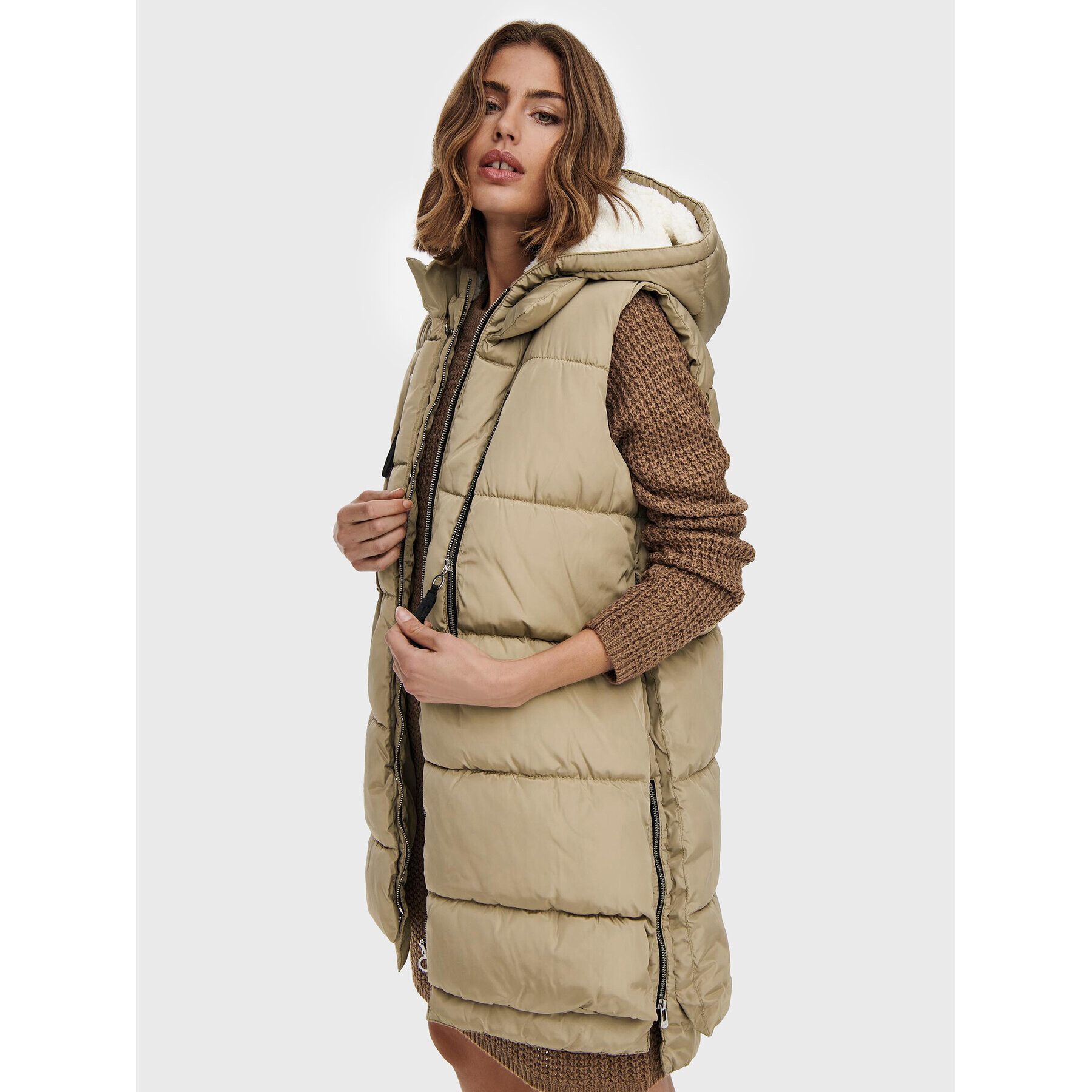 ONLY Елек Nora 15235033 Бежов Regular Fit - Pepit.bg
