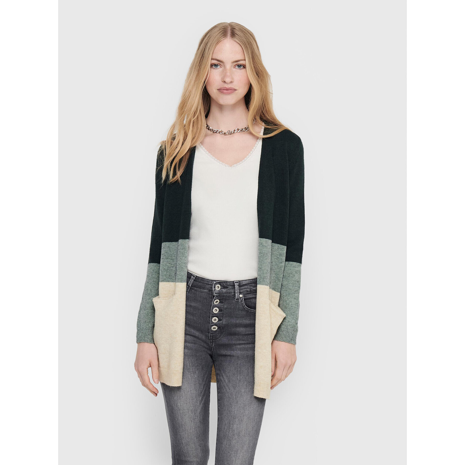 ONLY Кардиган Queen 15158746 Зелен Regular Fit - Pepit.bg