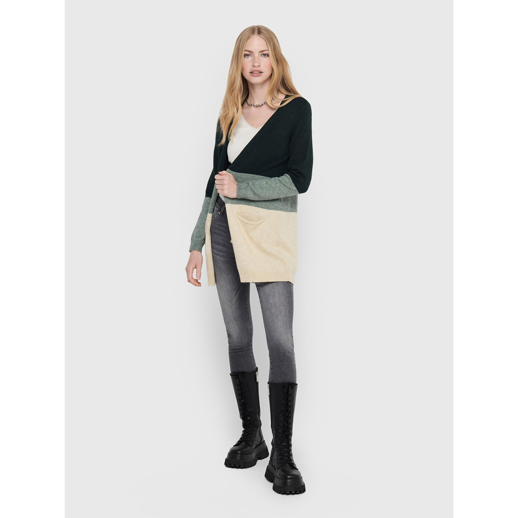 ONLY Кардиган Queen 15158746 Зелен Regular Fit - Pepit.bg