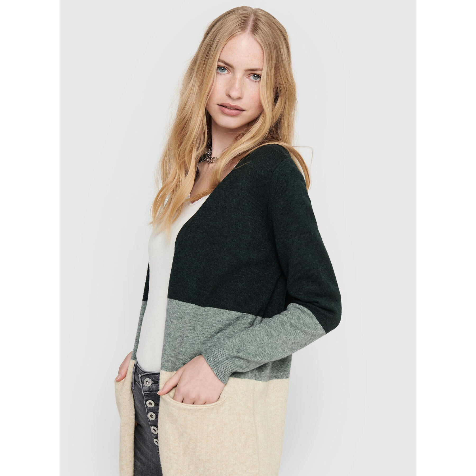ONLY Кардиган Queen 15158746 Зелен Regular Fit - Pepit.bg