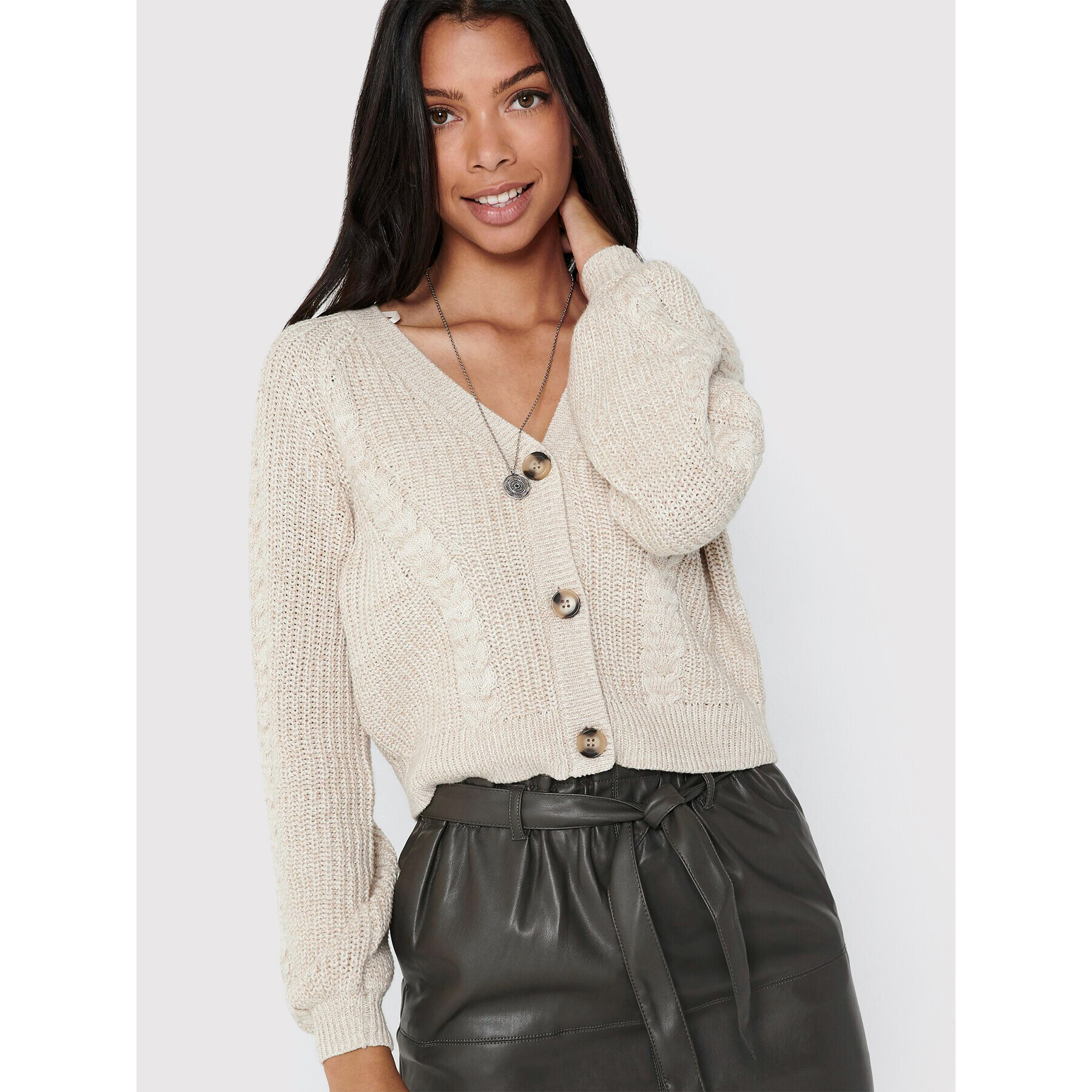 ONLY Кардиган Rosie 15210622 Бежов Regular Fit - Pepit.bg
