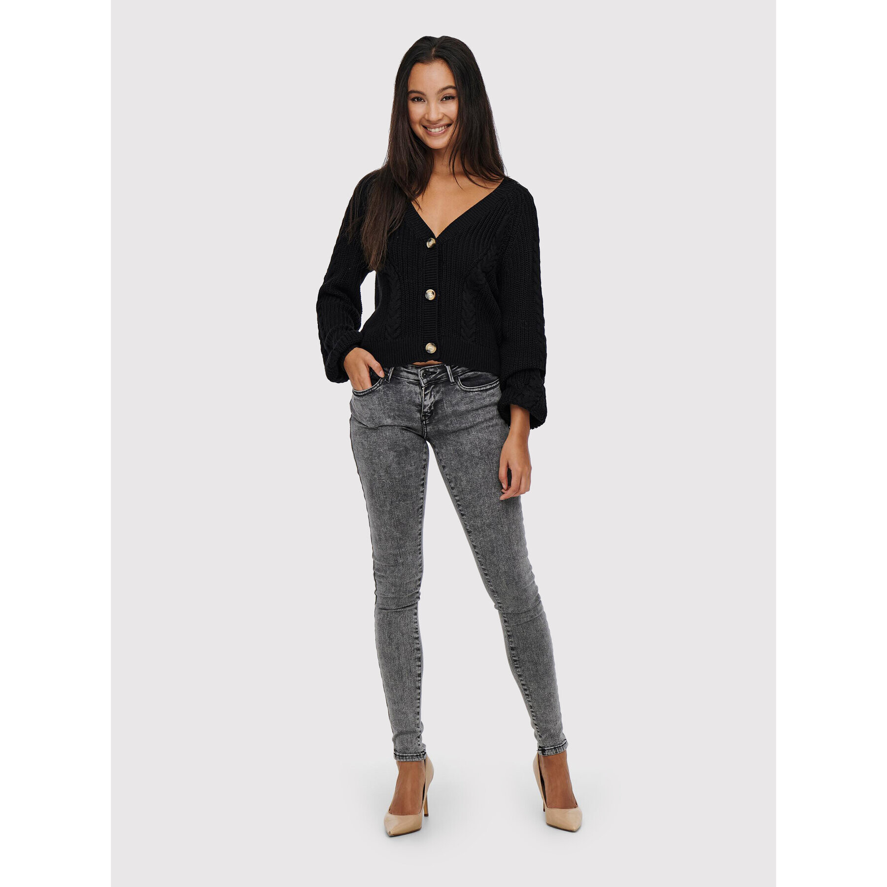 ONLY Кардиган Rosie 15210622 Черен Regular Fit - Pepit.bg