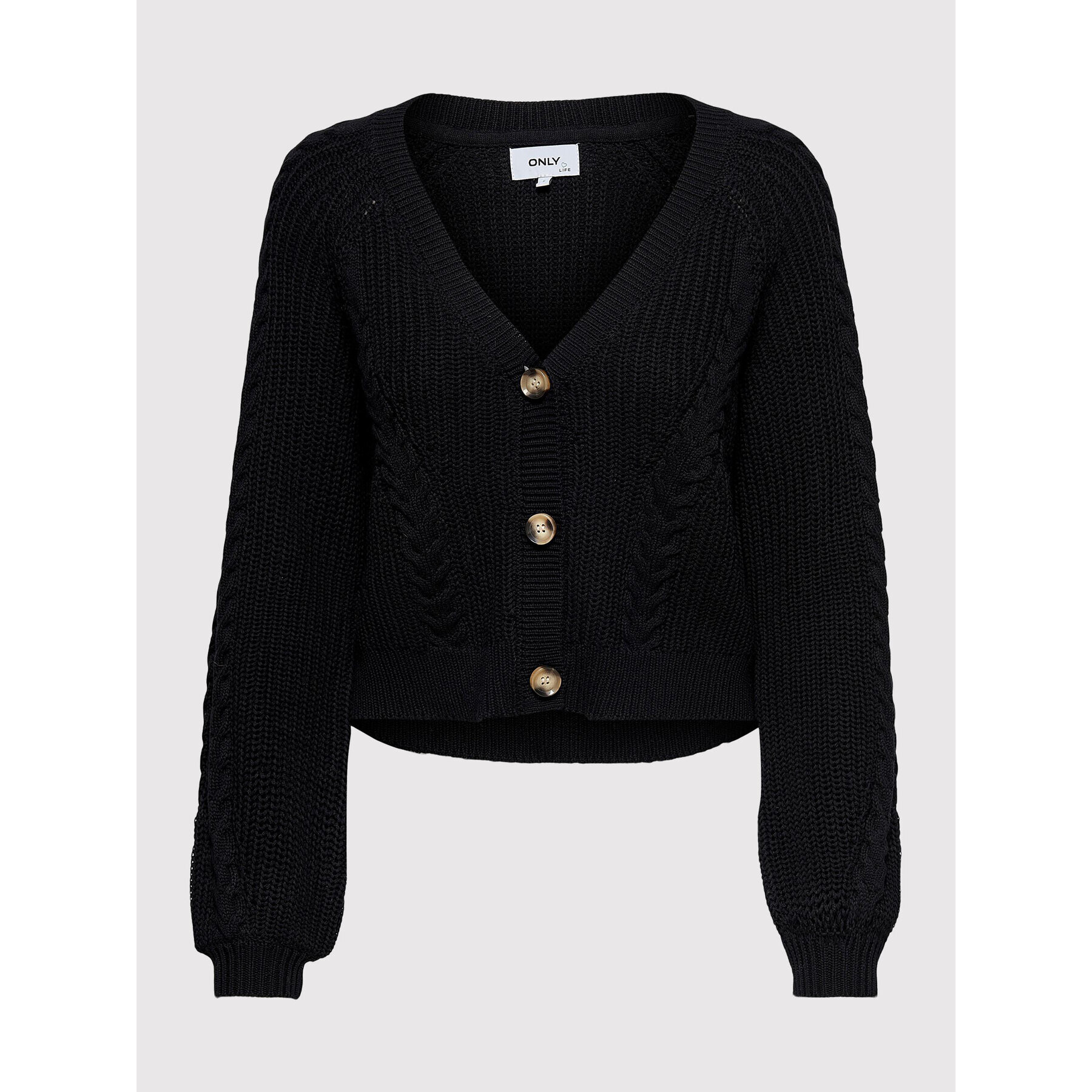 ONLY Кардиган Rosie 15210622 Черен Regular Fit - Pepit.bg