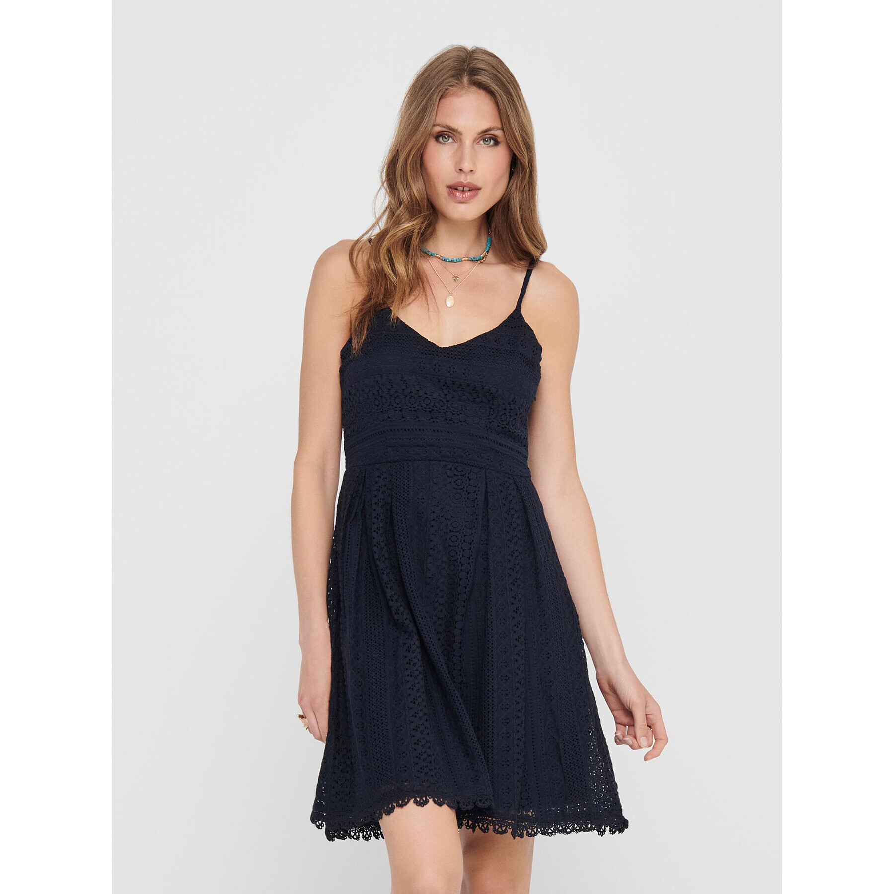 ONLY Коктейлна рокля 15204799 Тъмносин Regular Fit - Pepit.bg