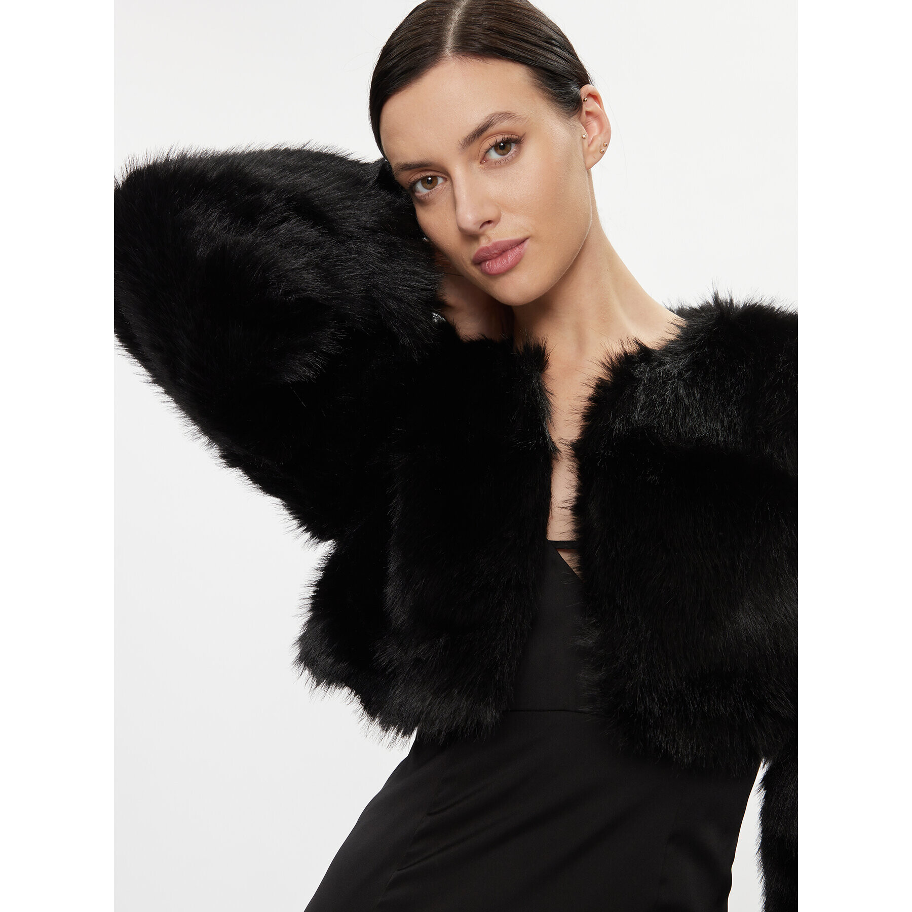 ONLY Кожено палто 15305755 Черен Regular Fit - Pepit.bg