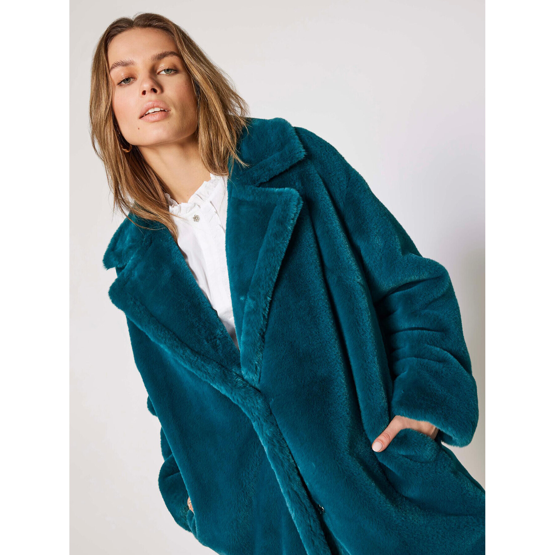 ONLY Кожено палто Rikke 15273307 Зелен Regular Fit - Pepit.bg