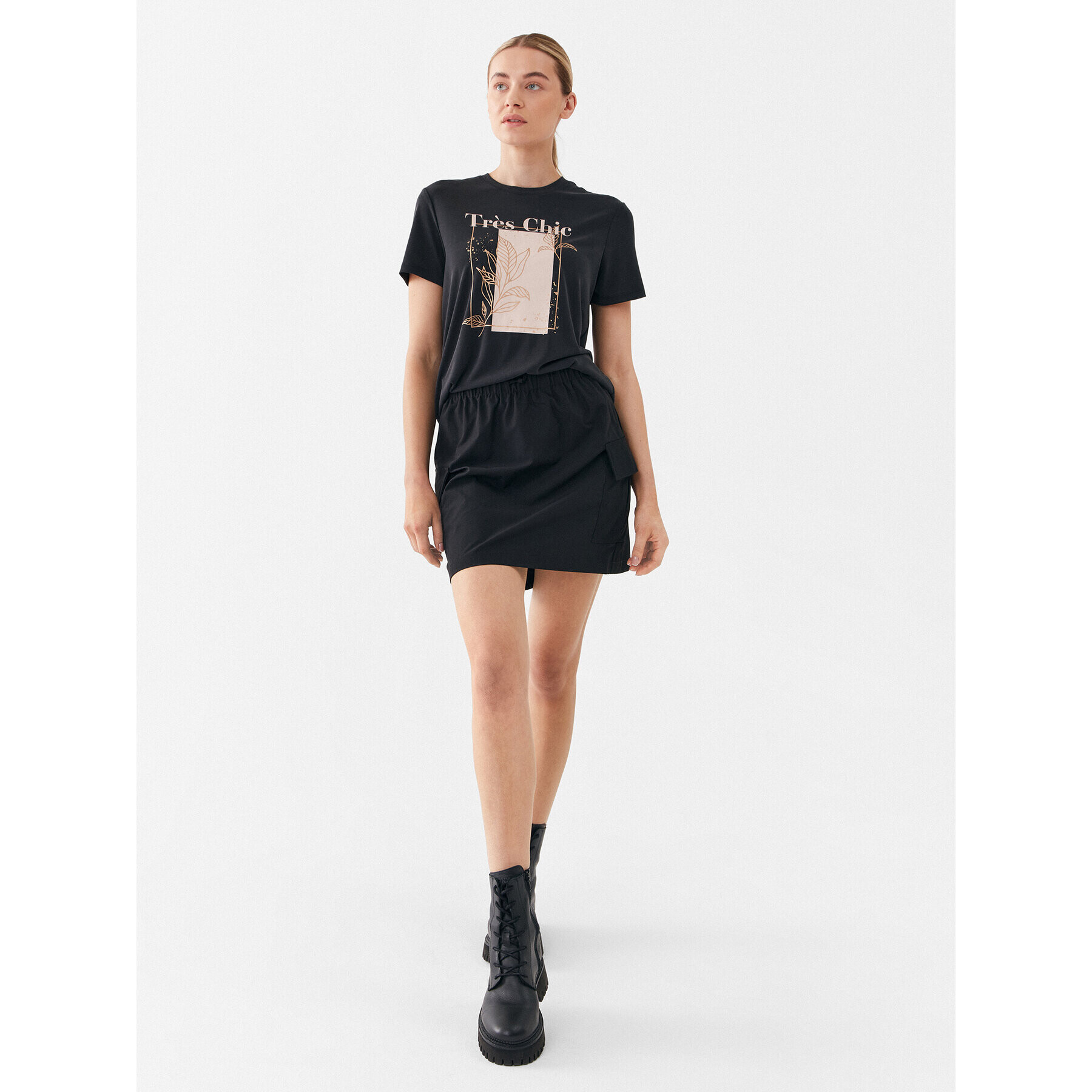 ONLY Мини пола 15302726 Черен Regular Fit - Pepit.bg