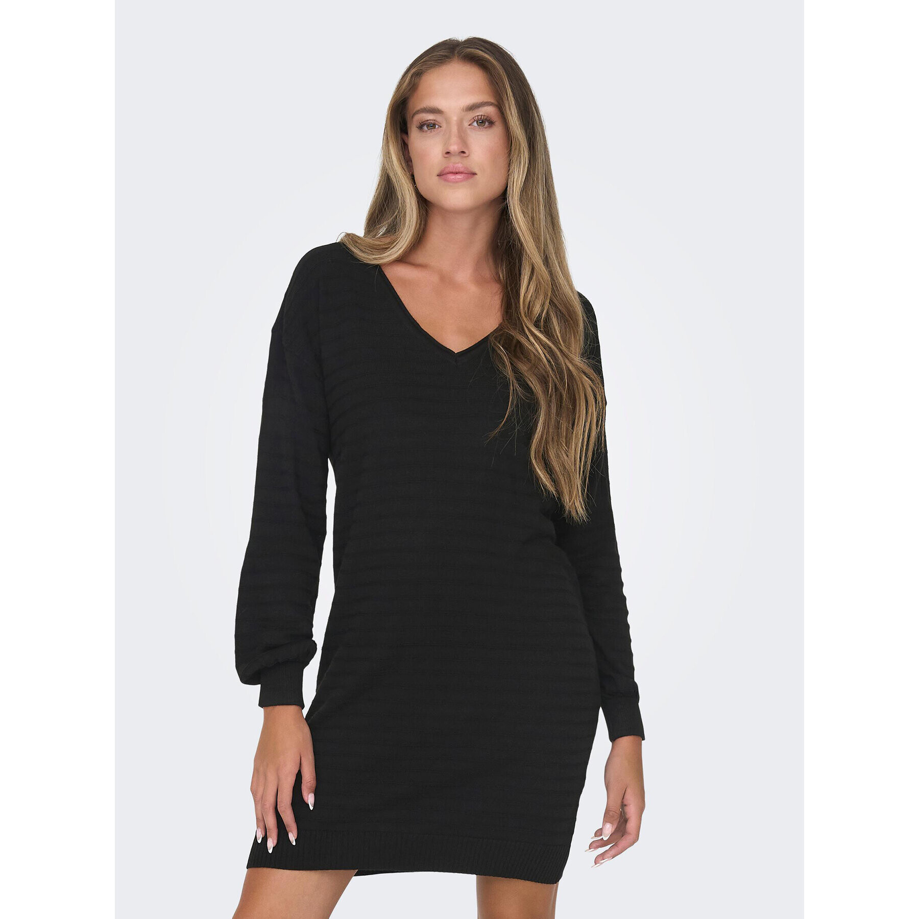 ONLY Плетена рокля 15294523 Черен Regular Fit - Pepit.bg