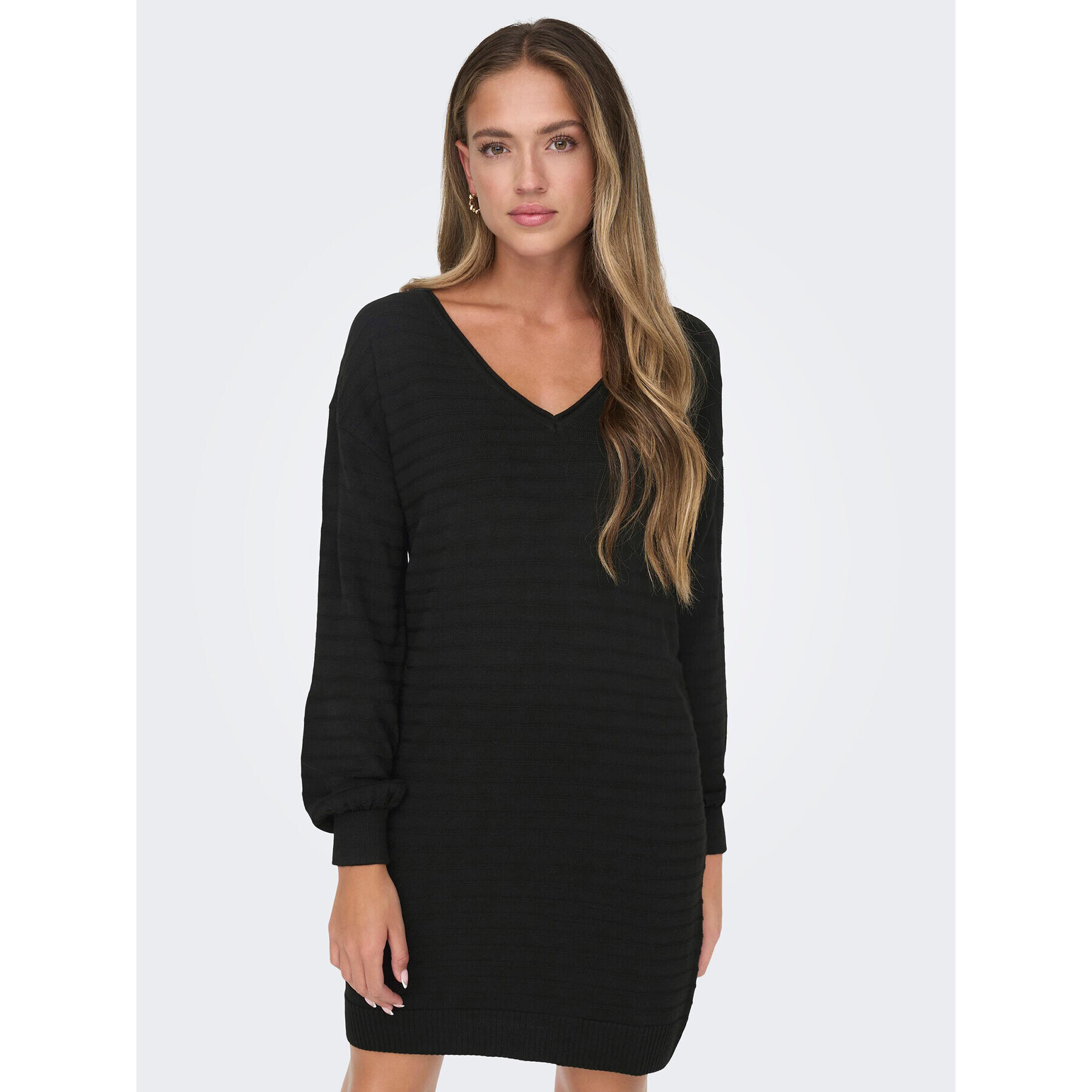 ONLY Плетена рокля 15294523 Черен Regular Fit - Pepit.bg