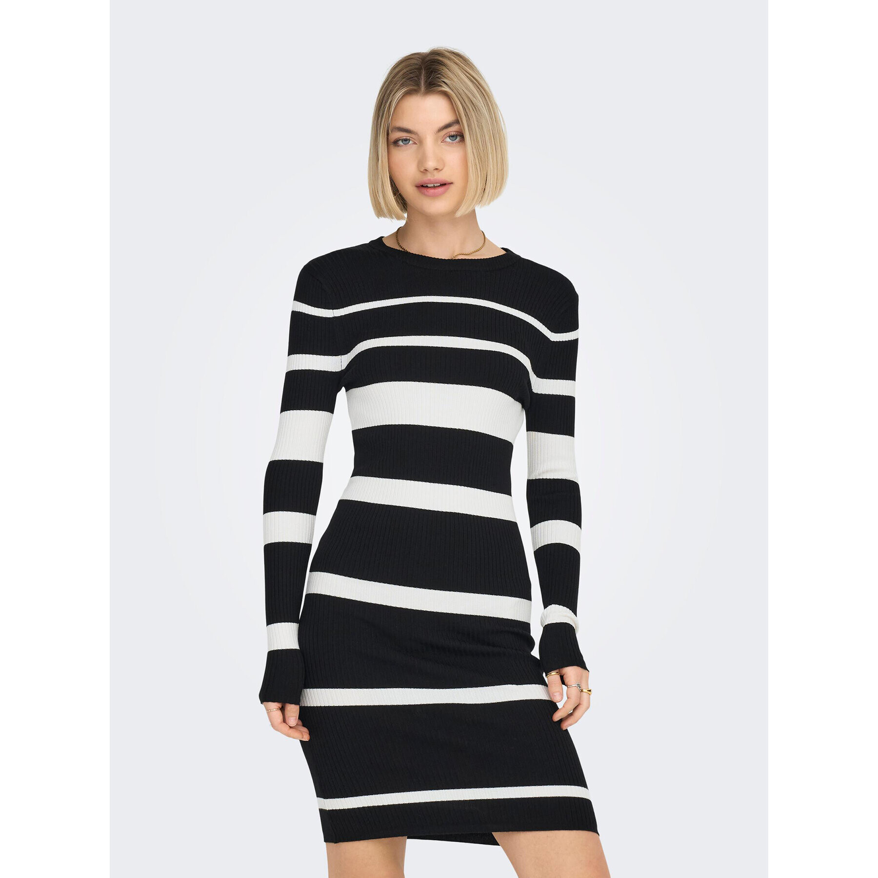 ONLY Плетена рокля 15300339 Черен Slim Fit - Pepit.bg