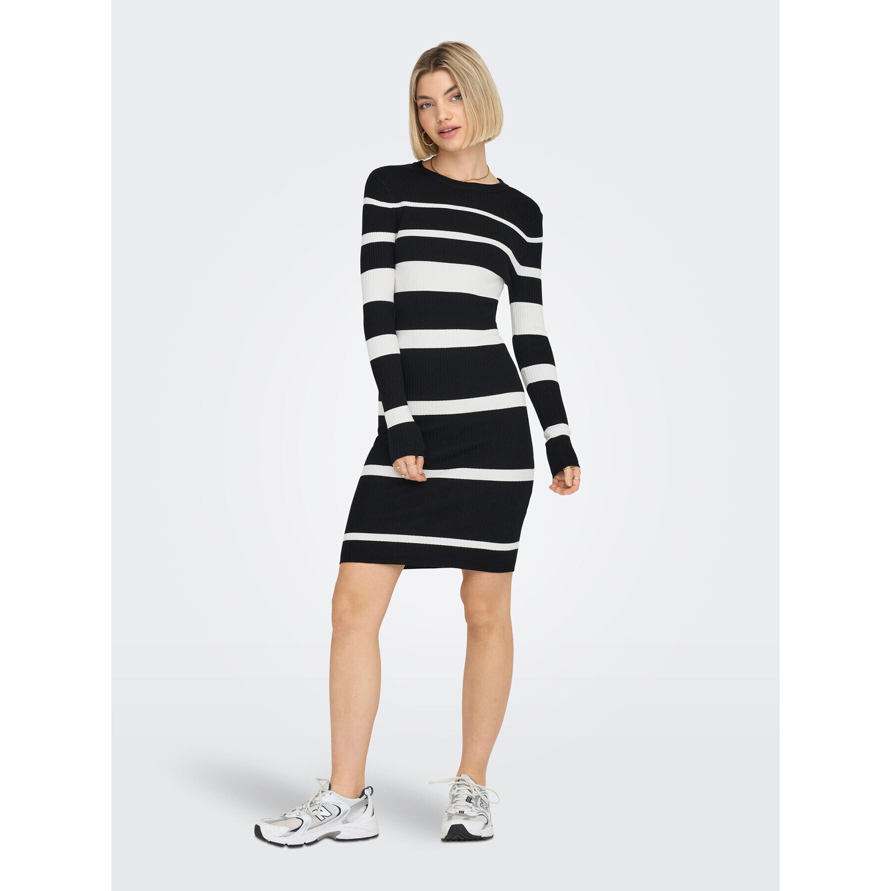 ONLY Плетена рокля 15300339 Черен Slim Fit - Pepit.bg
