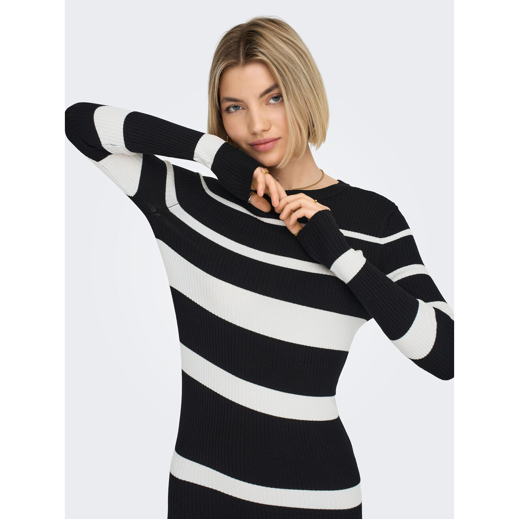 ONLY Плетена рокля 15300339 Черен Slim Fit - Pepit.bg