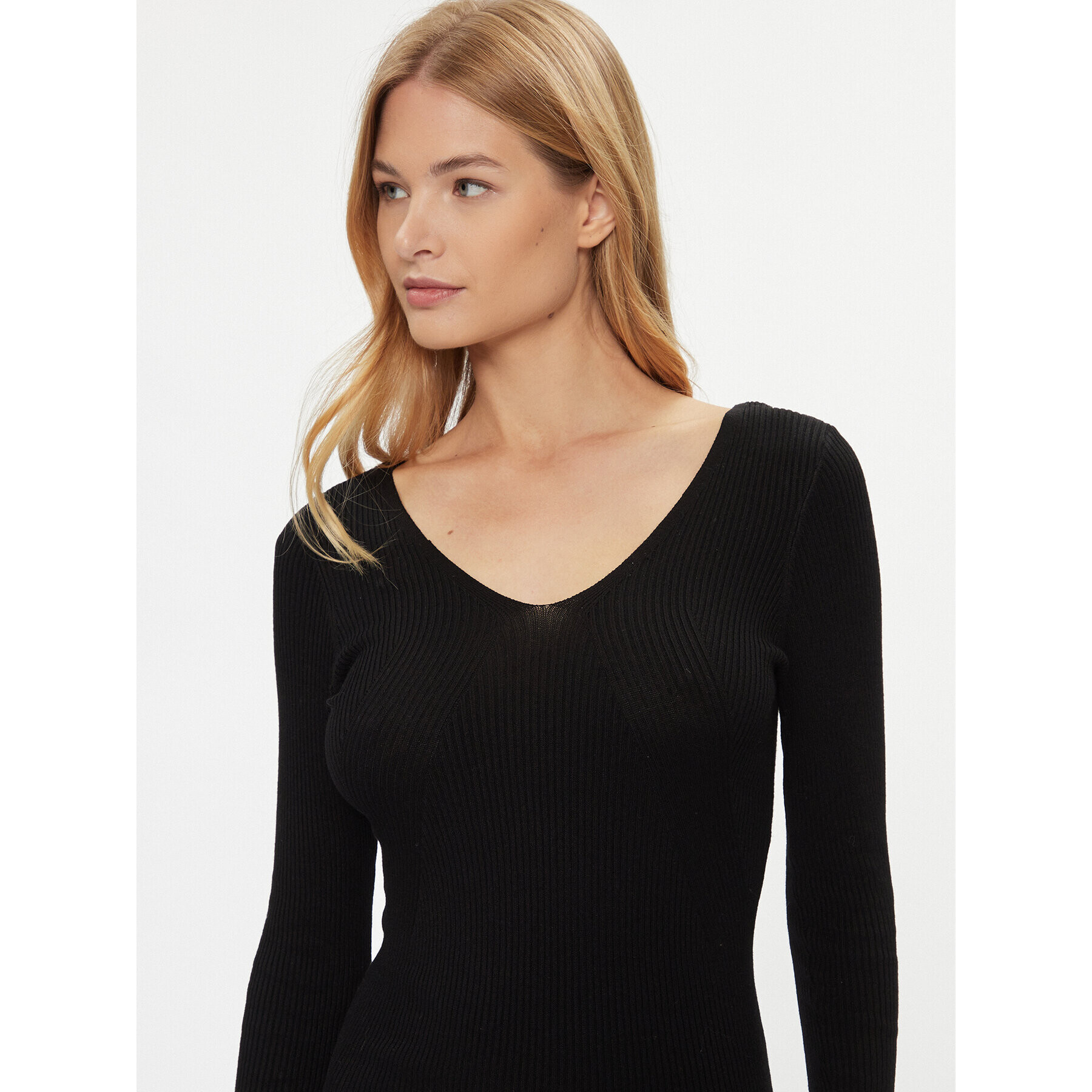 ONLY Плетена рокля 15302348 Черен Regular Fit - Pepit.bg