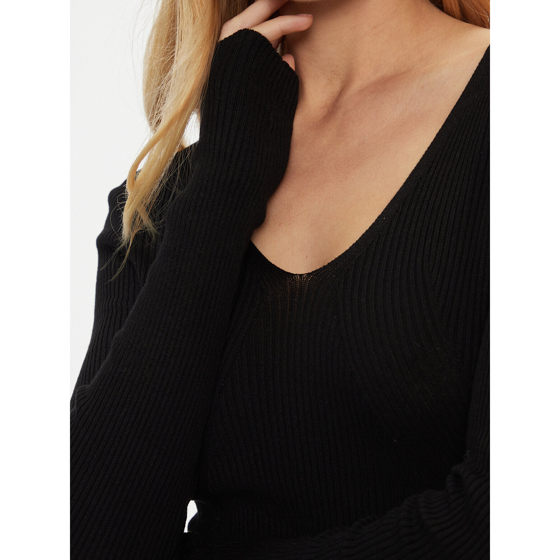 ONLY Плетена рокля 15302348 Черен Regular Fit - Pepit.bg