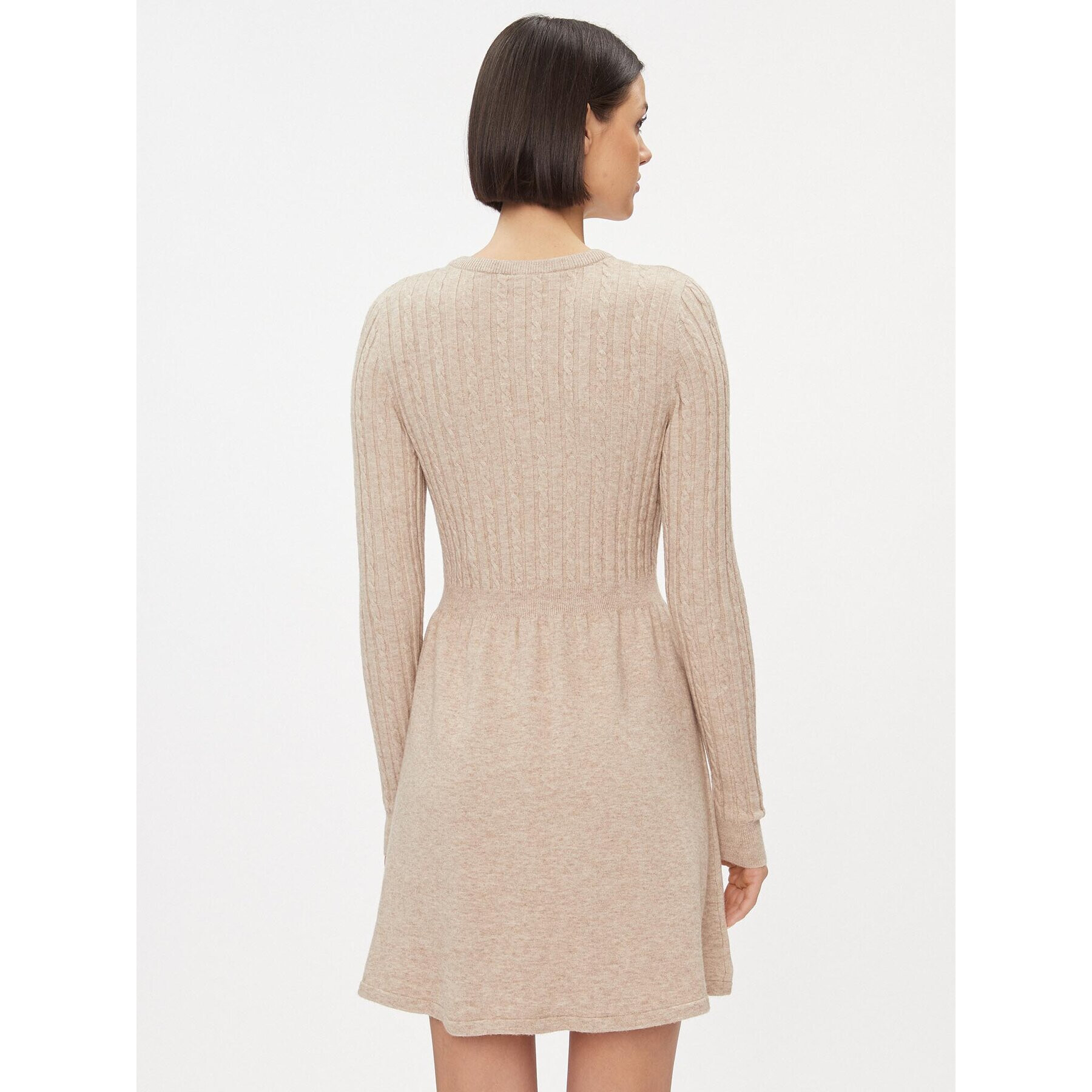 ONLY Плетена рокля 15306551 Бежов Regular Fit - Pepit.bg
