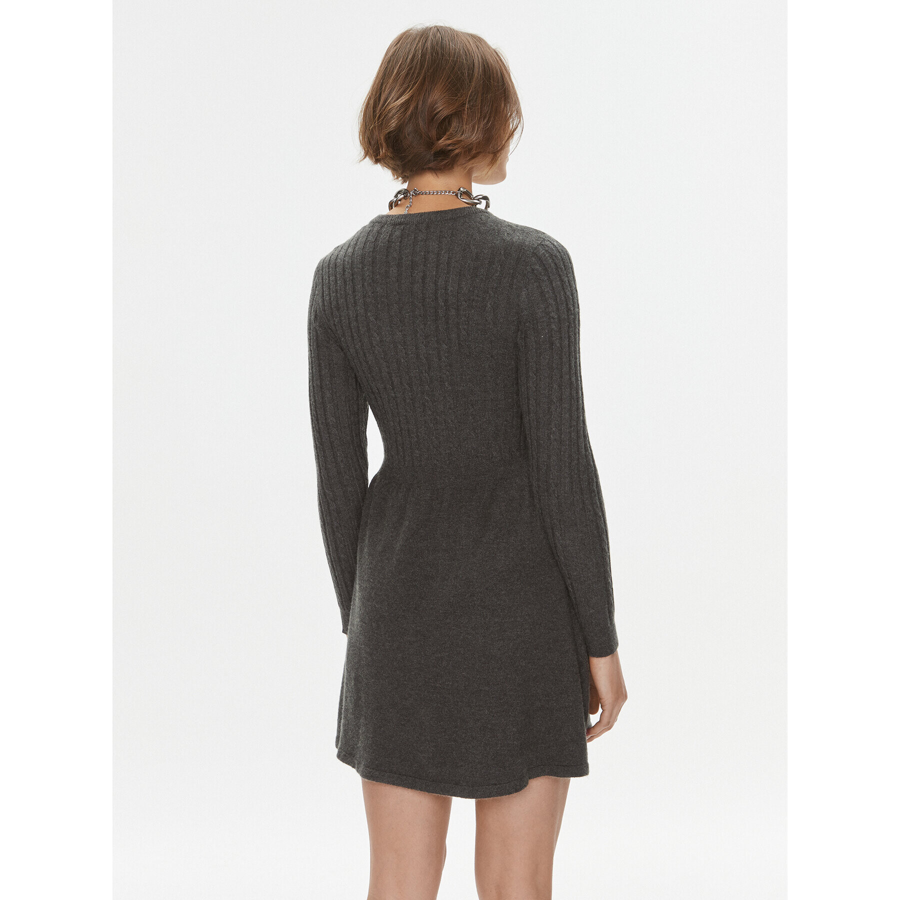 ONLY Плетена рокля 15306551 Сив Regular Fit - Pepit.bg