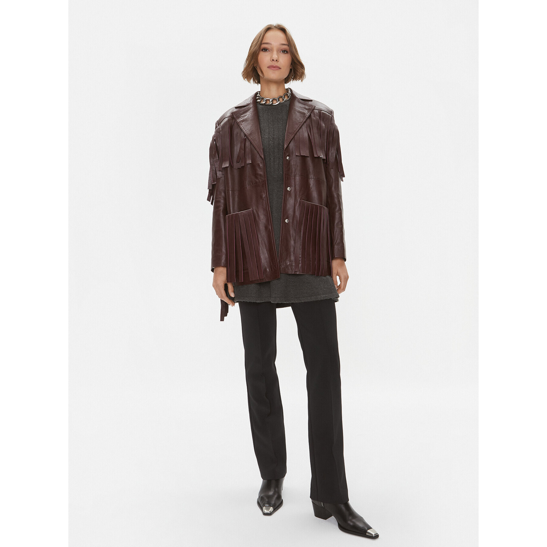 ONLY Плетена рокля 15306551 Сив Regular Fit - Pepit.bg