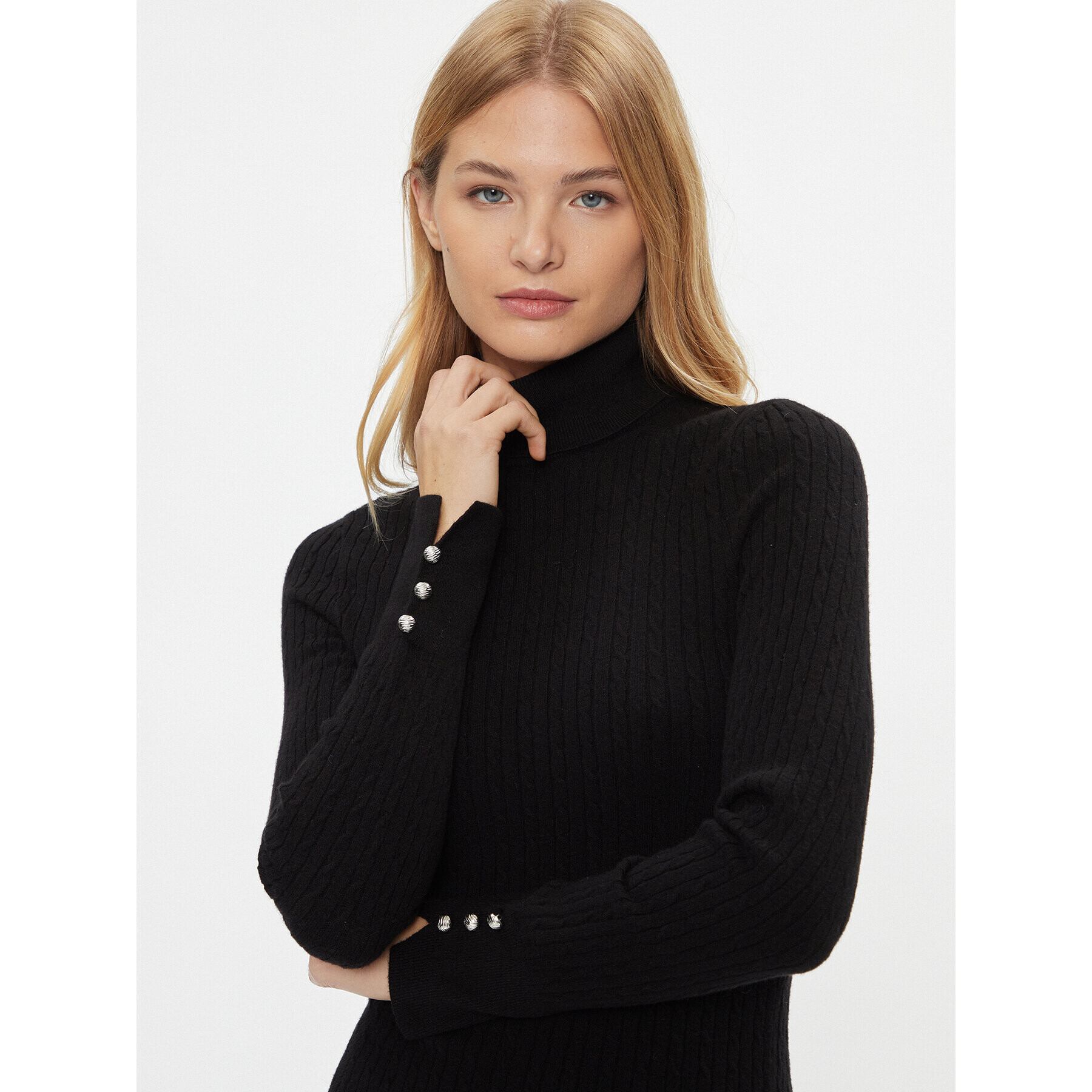 ONLY Плетена рокля 15307641 Черен Slim Fit - Pepit.bg