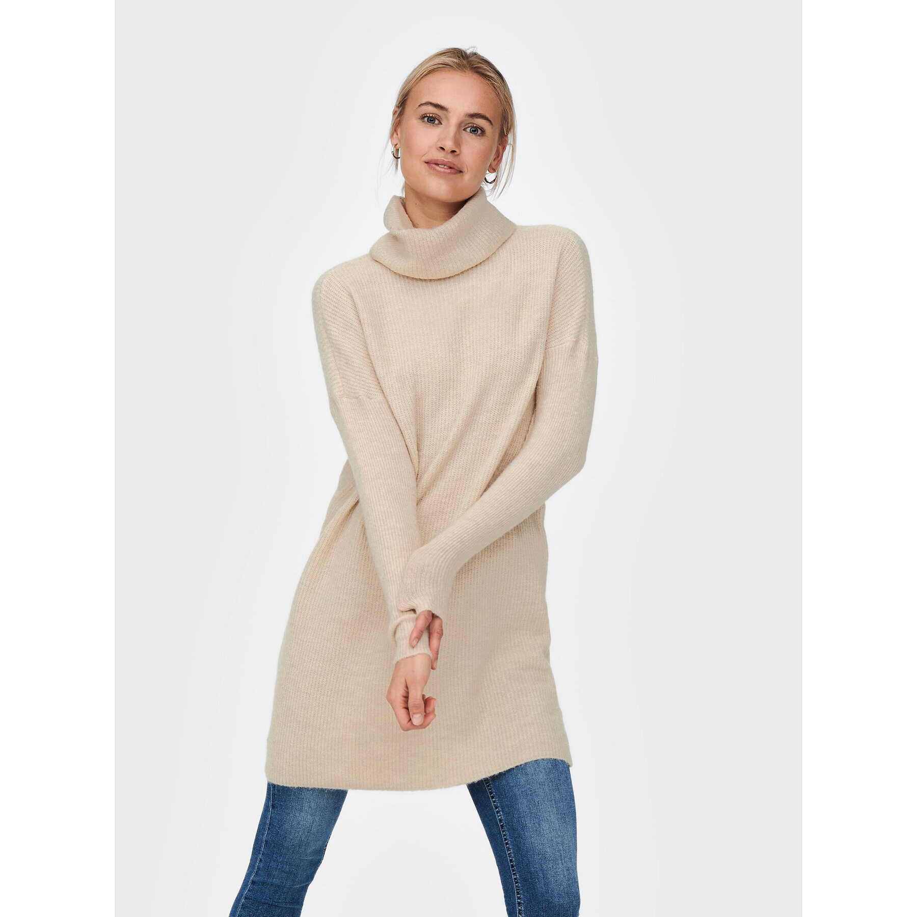 ONLY Плетена рокля Jana 15140166 Бежов Regular Fit - Pepit.bg