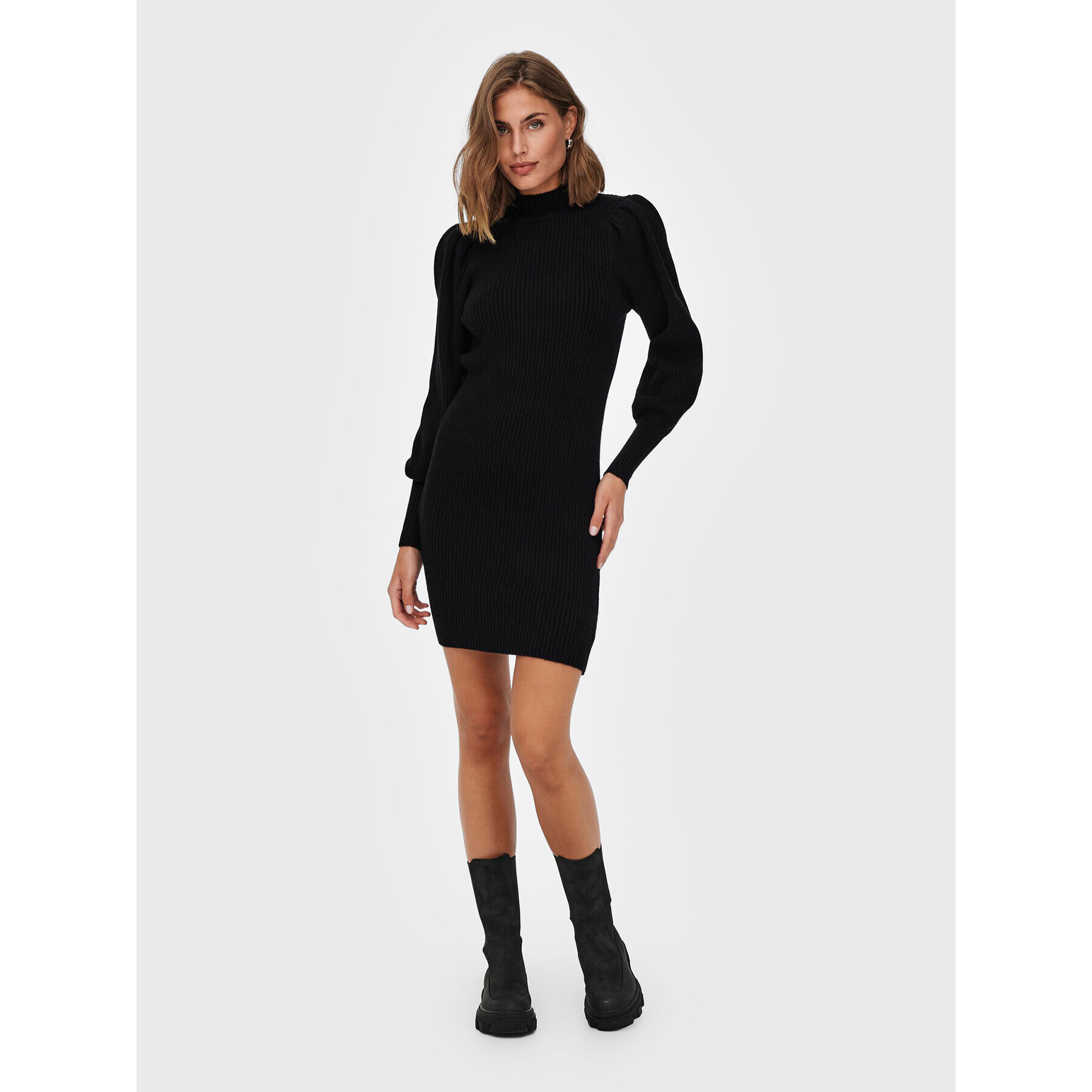 ONLY Плетена рокля Katia 15232502 Черен Regular Fit - Pepit.bg