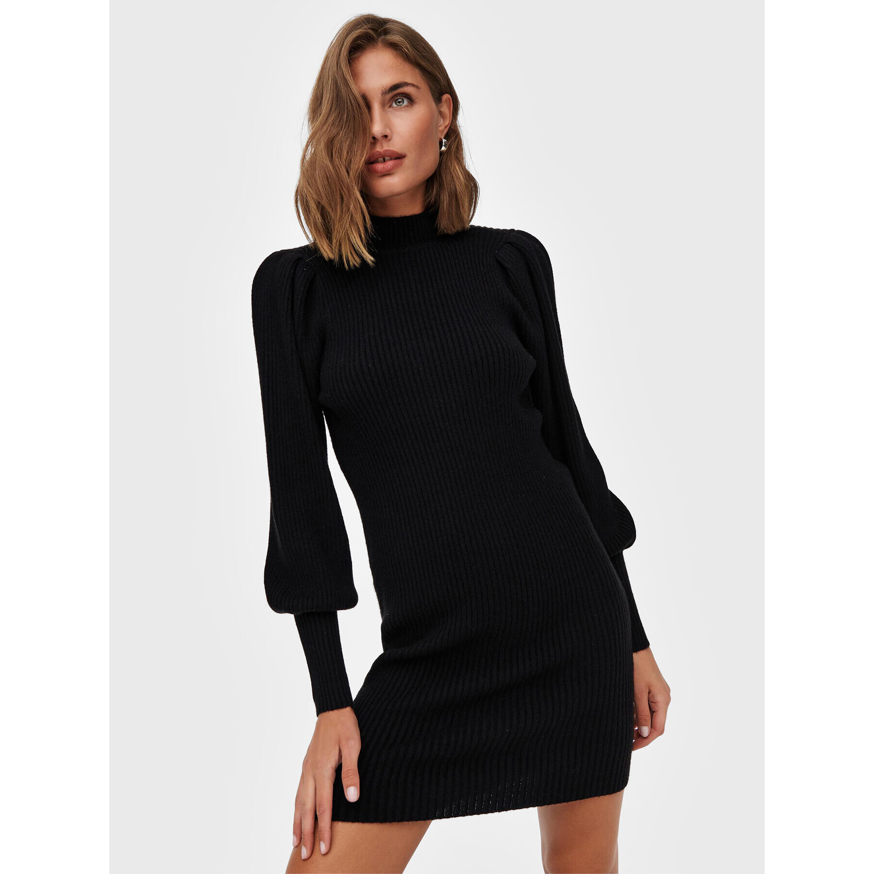 ONLY Плетена рокля Katia 15232502 Черен Regular Fit - Pepit.bg