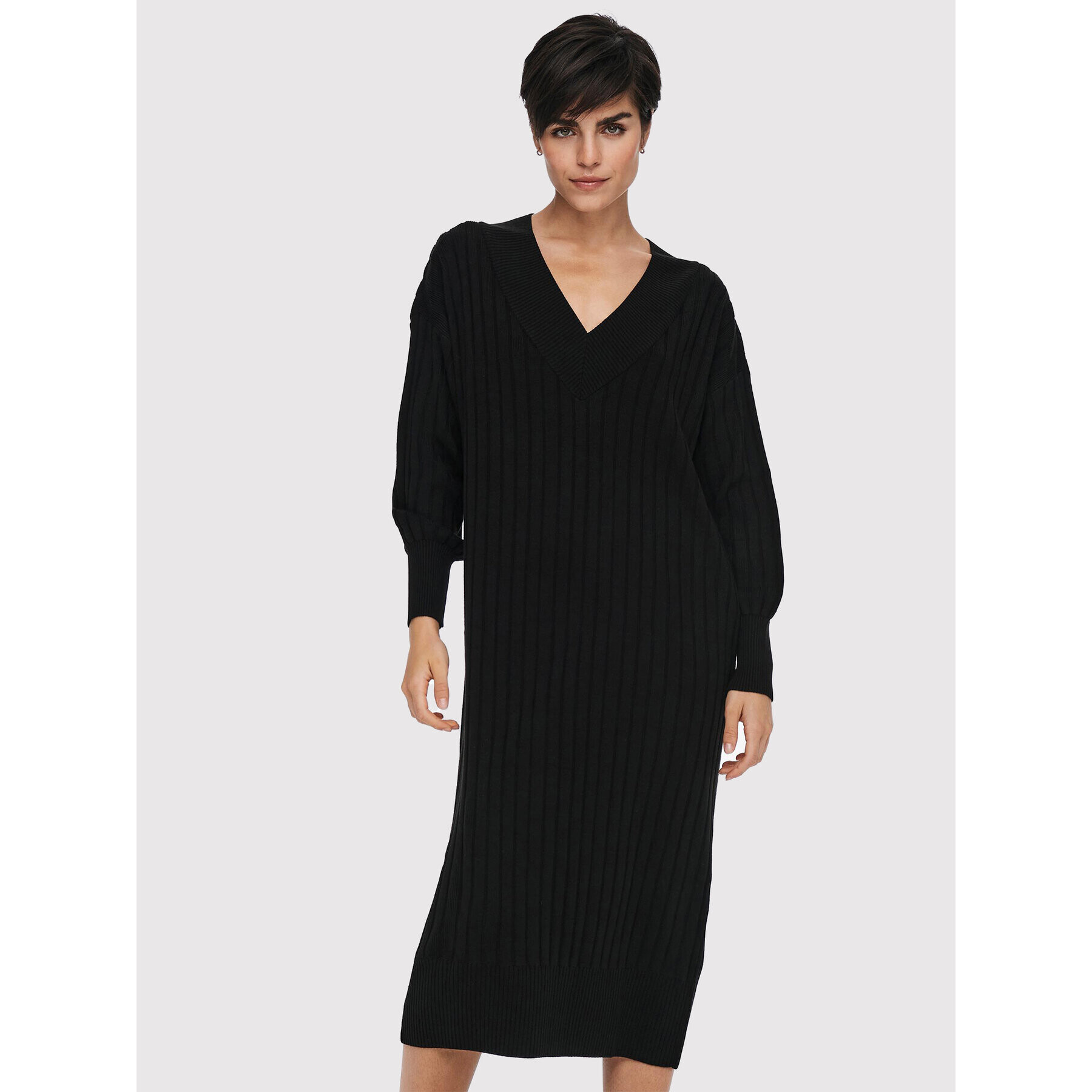 ONLY Плетена рокля New Tessa 15236372 Черен Regular Fit - Pepit.bg