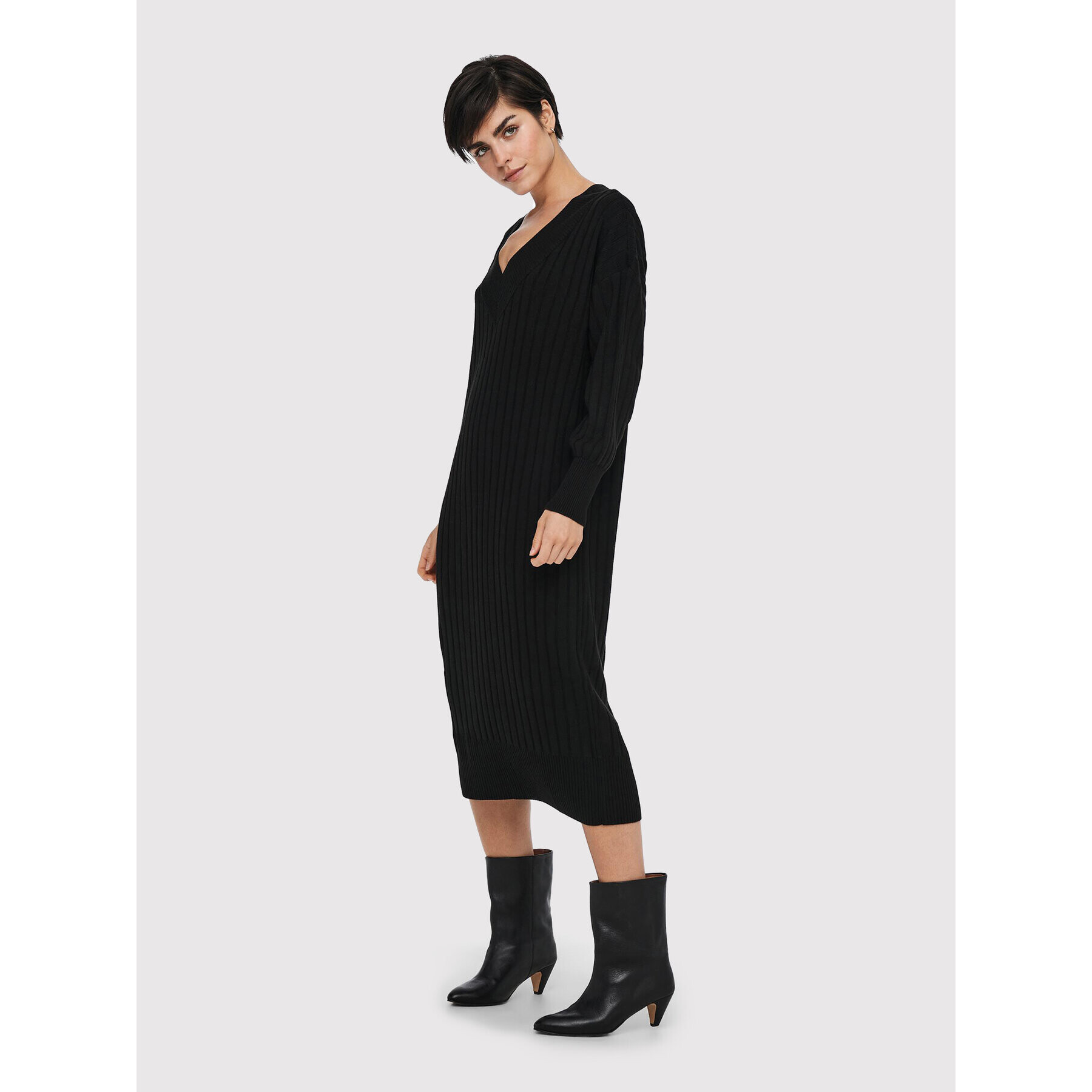 ONLY Плетена рокля New Tessa 15236372 Черен Regular Fit - Pepit.bg