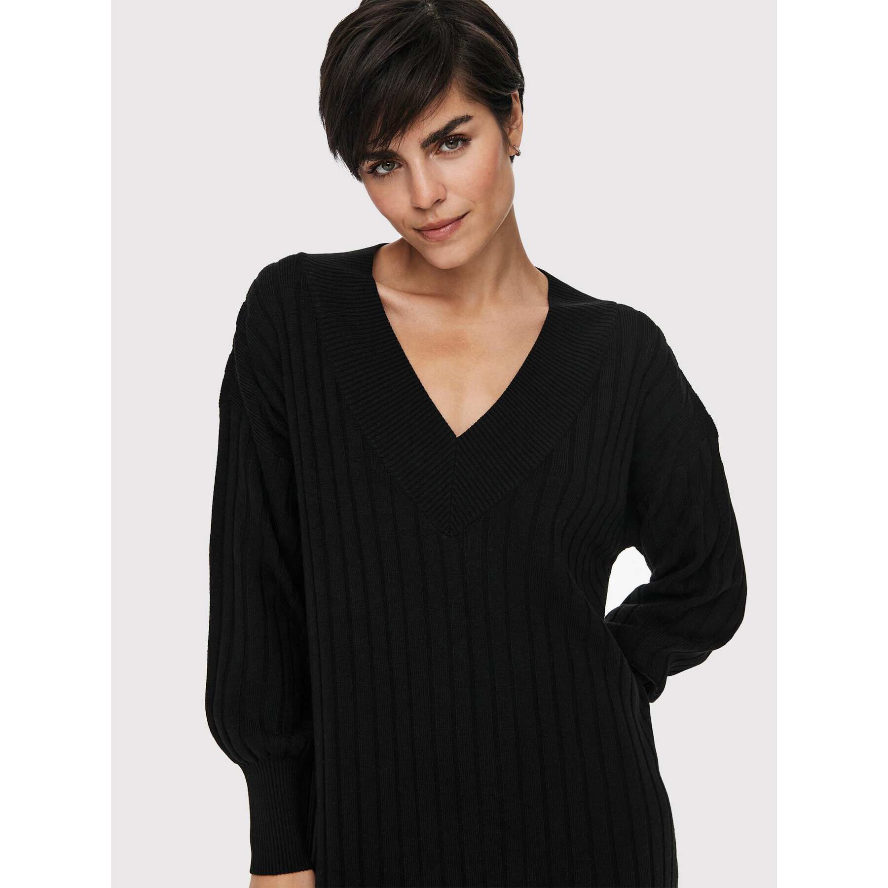 ONLY Плетена рокля New Tessa 15236372 Черен Regular Fit - Pepit.bg