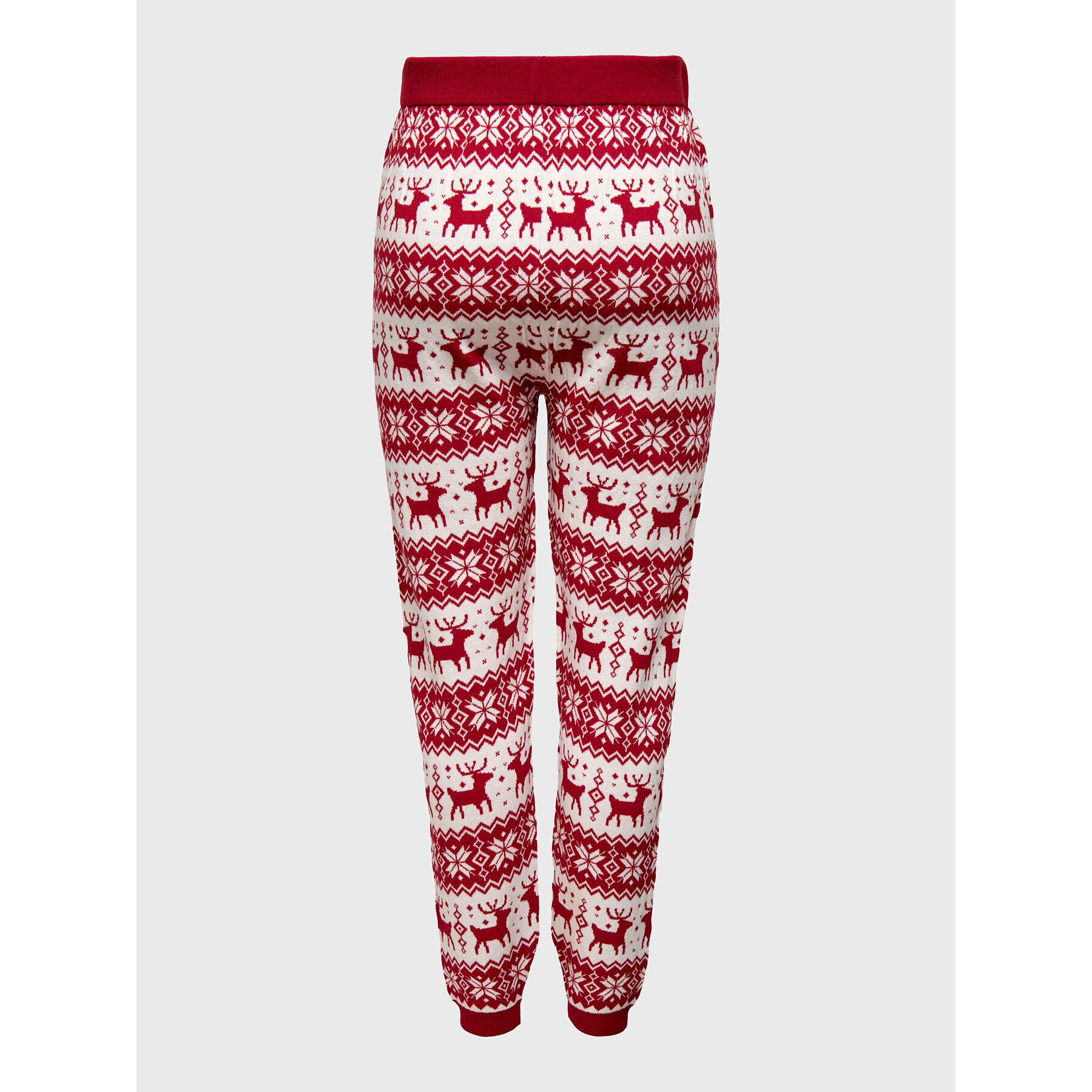 ONLY Плетени панталони Xmas 15272160 Червен Regular Fit - Pepit.bg