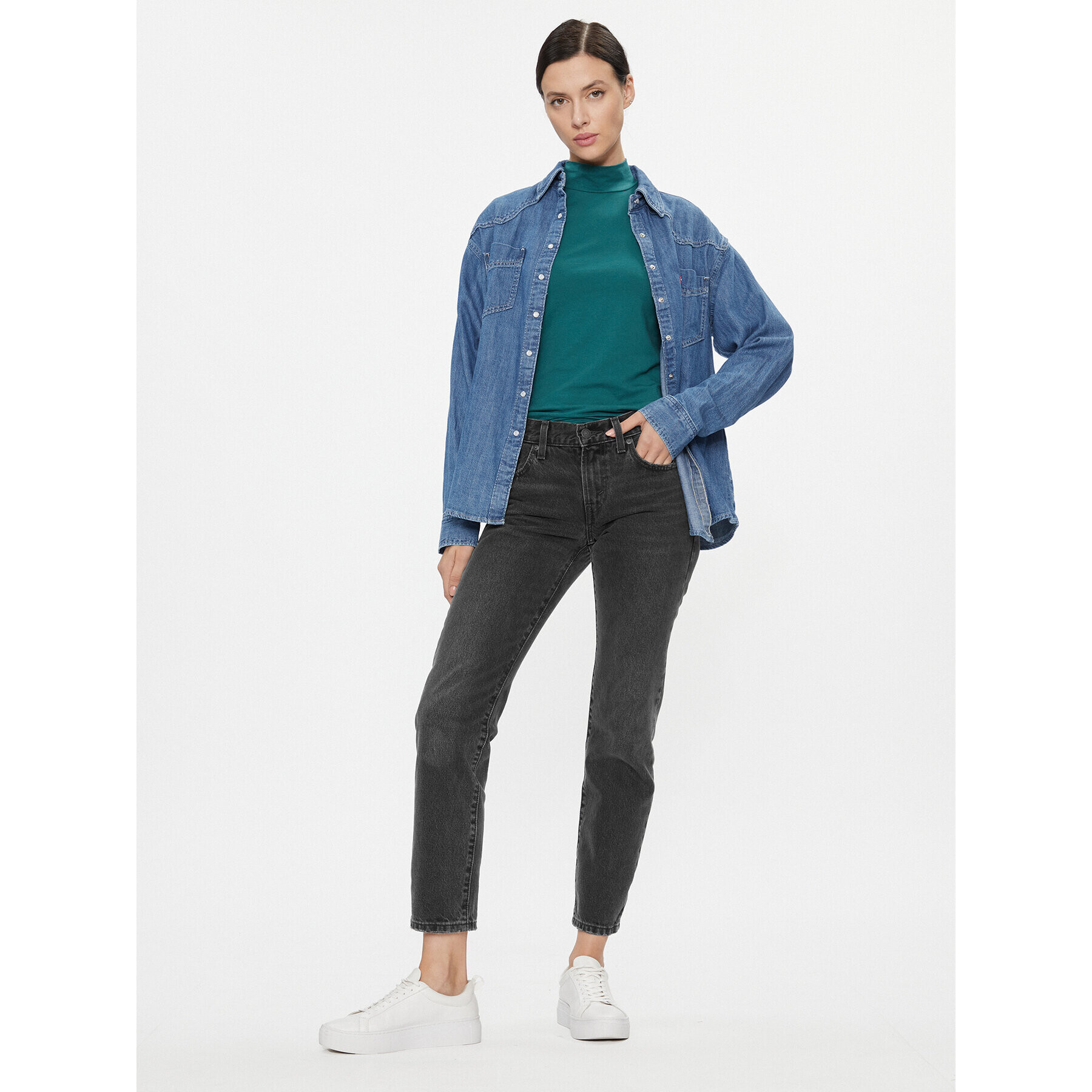 ONLY Поло 15280335 Зелен Regular Fit - Pepit.bg