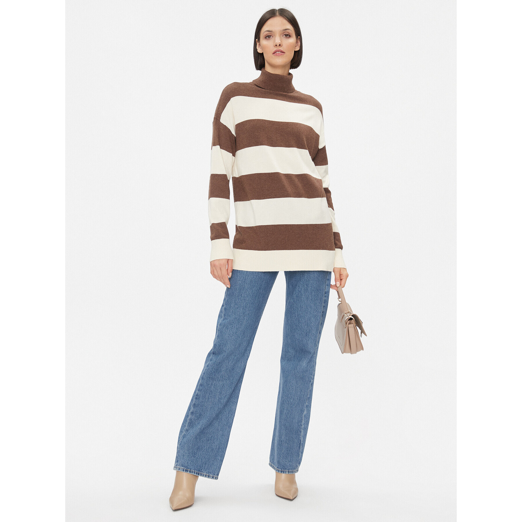 ONLY Поло 15294128 Кафяв Regular Fit - Pepit.bg
