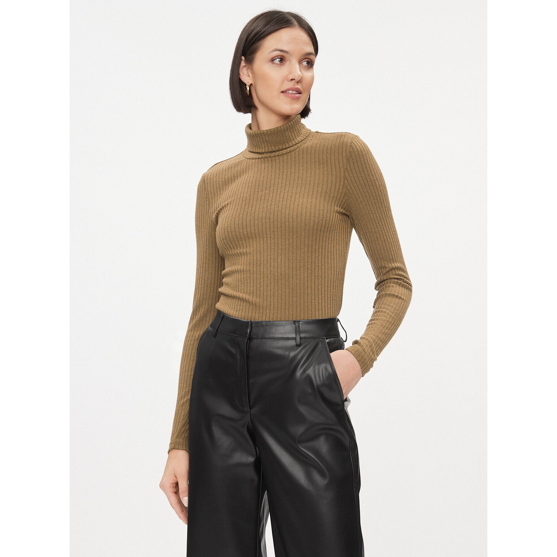 ONLY Поло 15307687 Кафяв Regular Fit - Pepit.bg