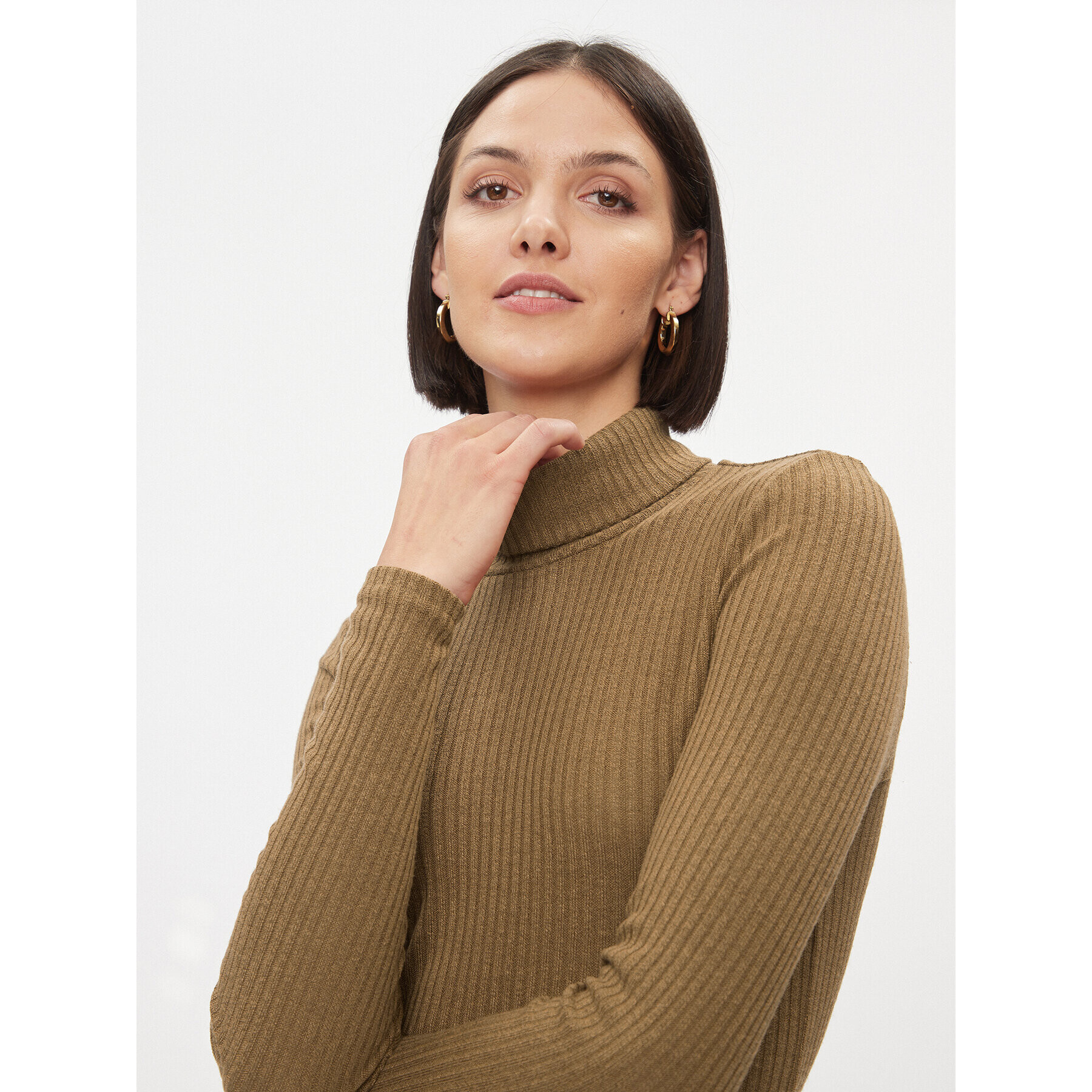ONLY Поло 15307687 Кафяв Regular Fit - Pepit.bg