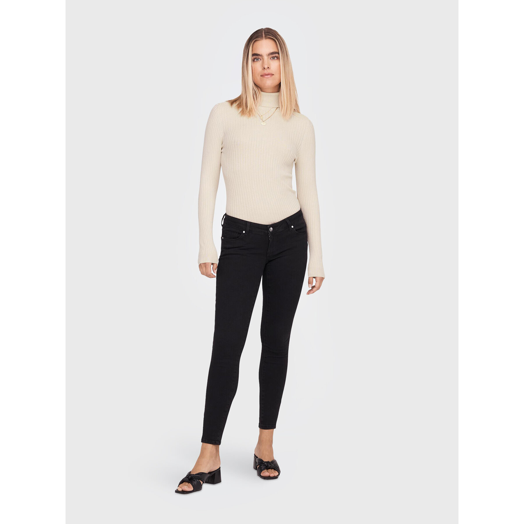 ONLY Поло Karol 15165075 Бежов Slim Fit - Pepit.bg