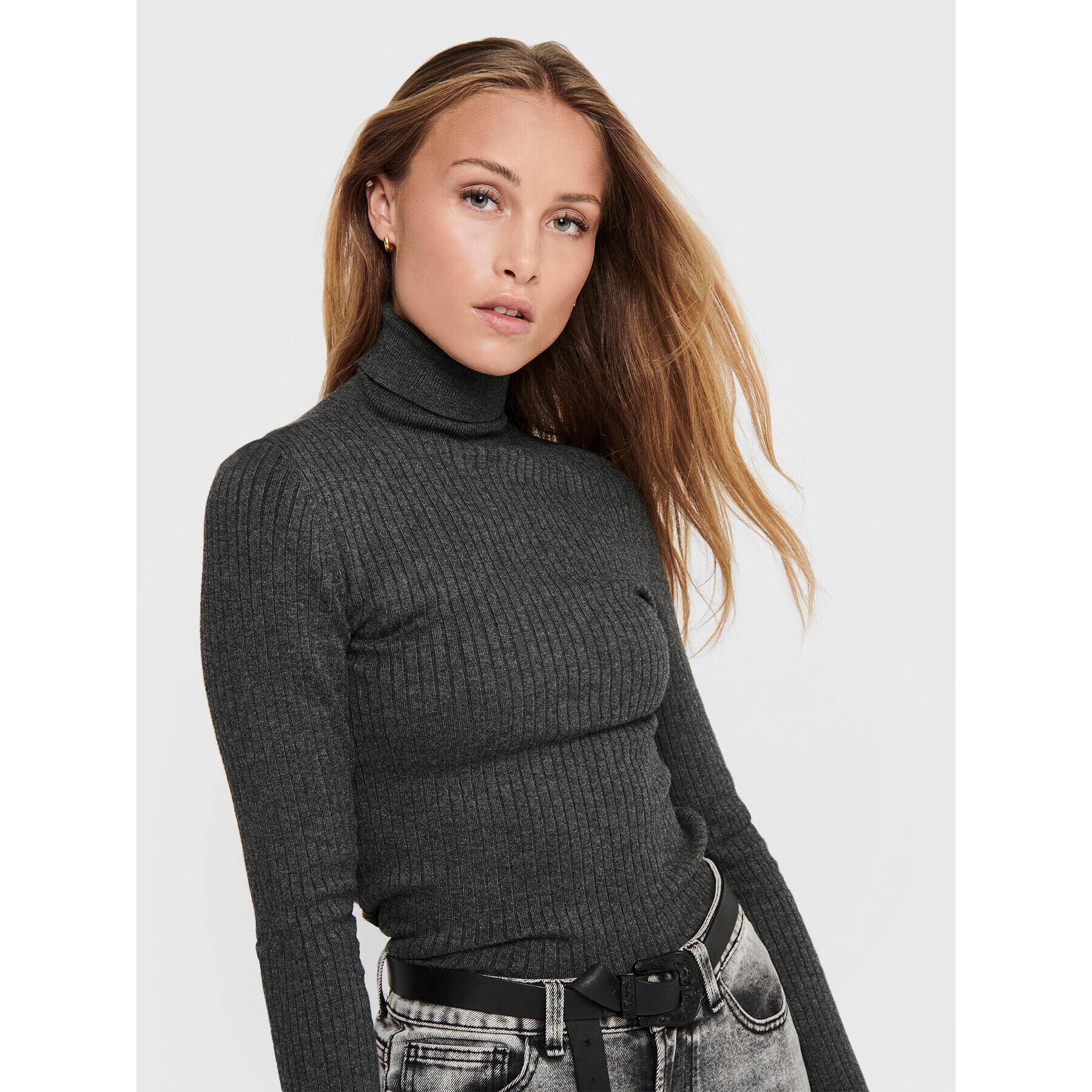 ONLY Поло Karol 15165075 Сив Slim Fit - Pepit.bg
