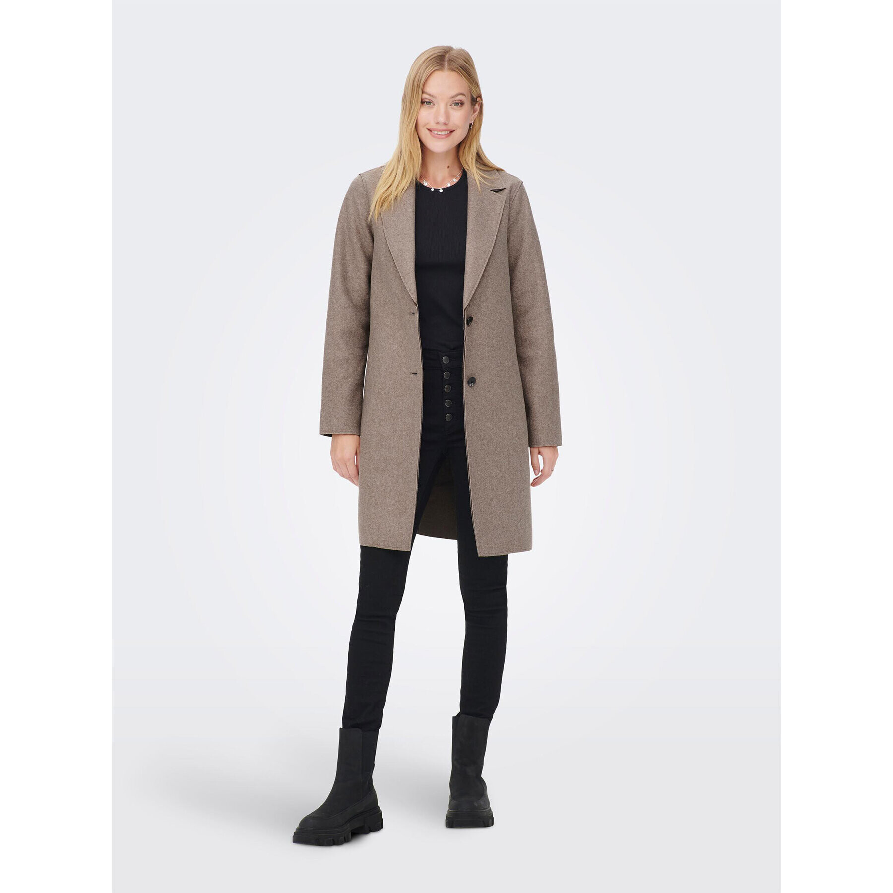 ONLY Преходно палто 15213300 Бежов Regular Fit - Pepit.bg