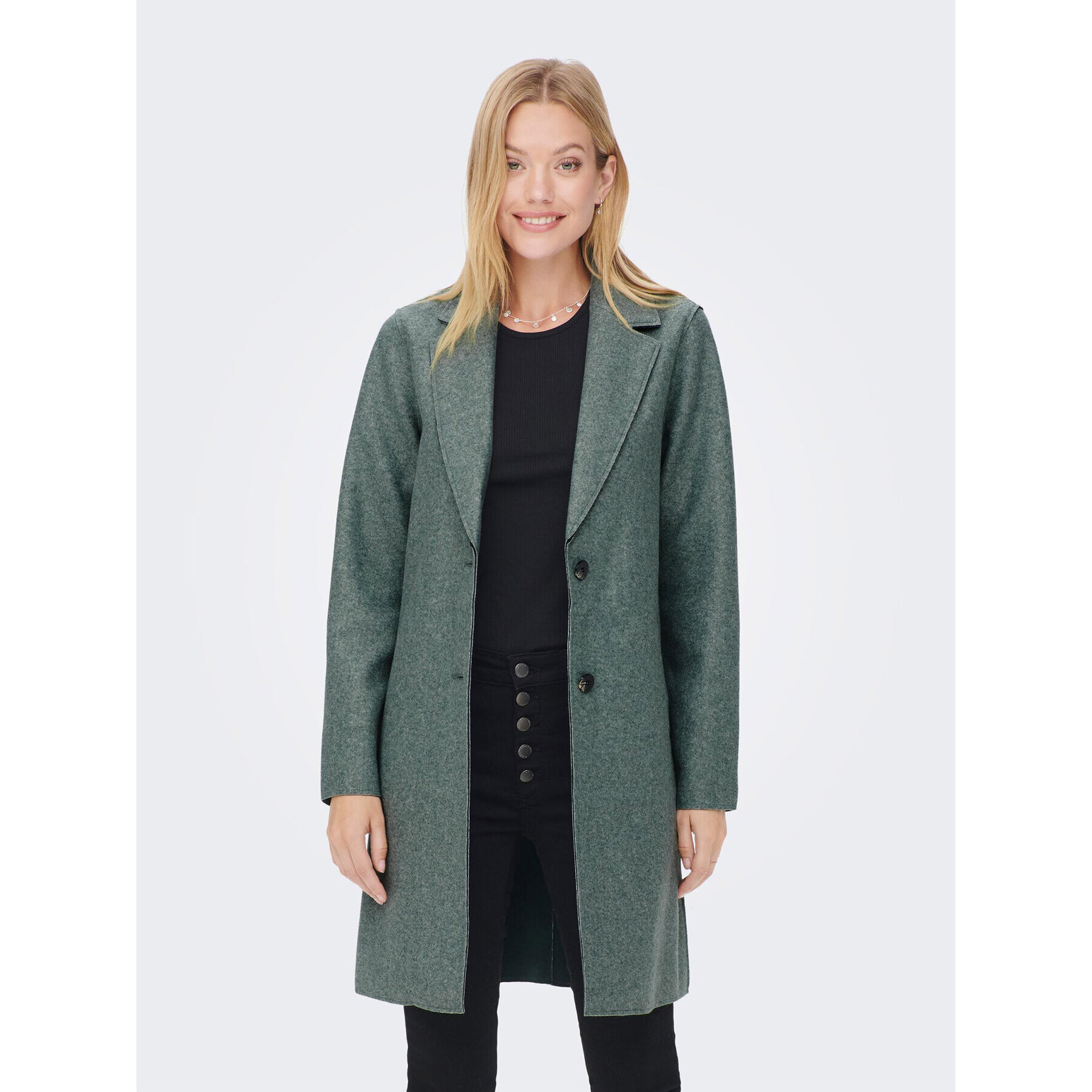 ONLY Преходно палто 15213300 Зелен Regular Fit - Pepit.bg