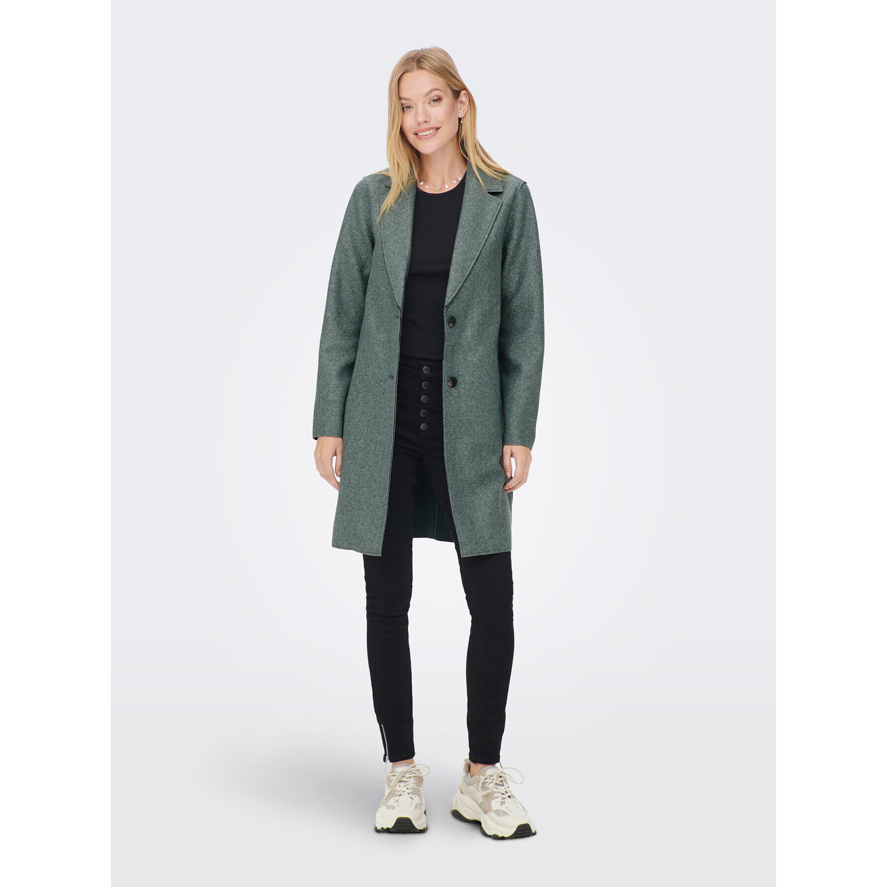 ONLY Преходно палто 15213300 Зелен Regular Fit - Pepit.bg